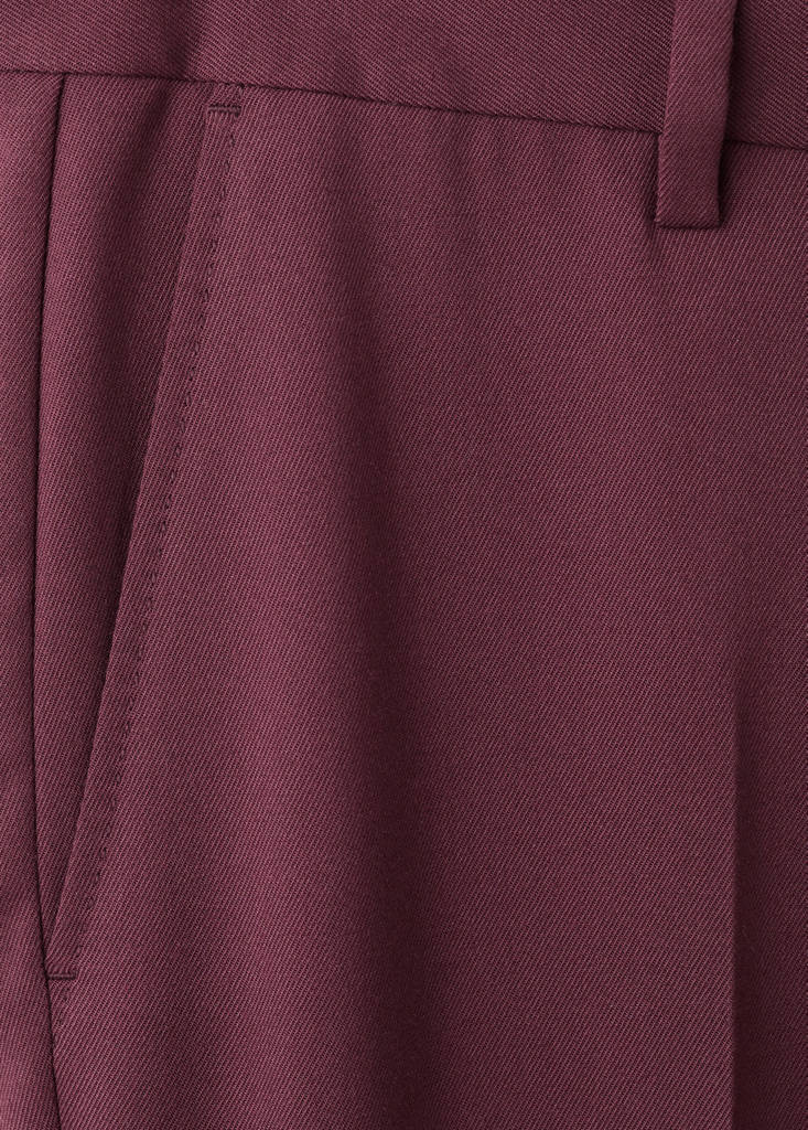 Fluid regular-fit trousers — Burgundy