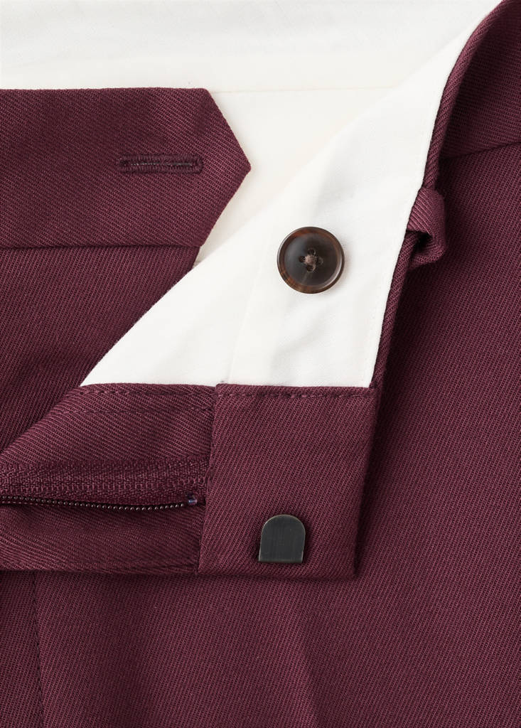 Fluid regular-fit trousers — Burgundy