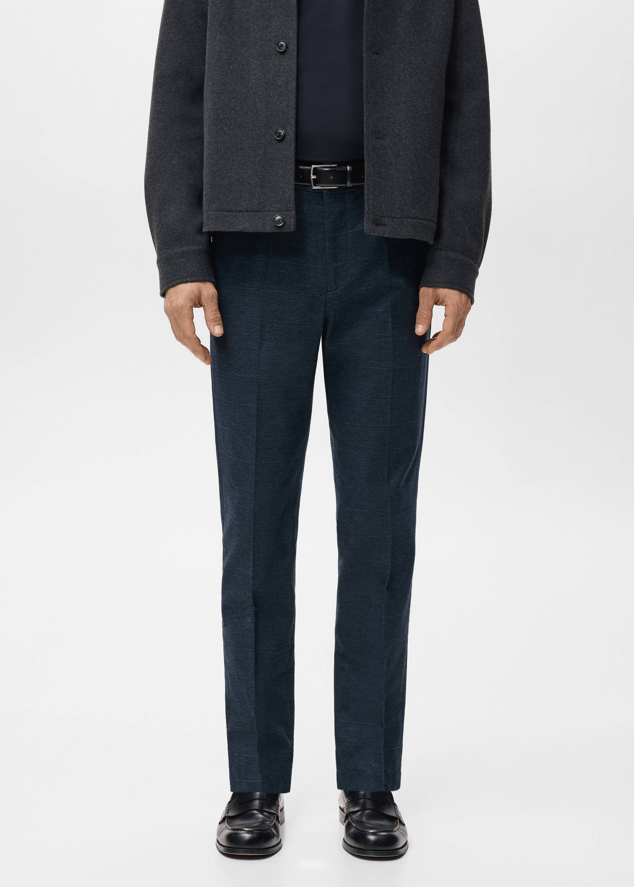 Pantalón franela slim fit - Plano medio