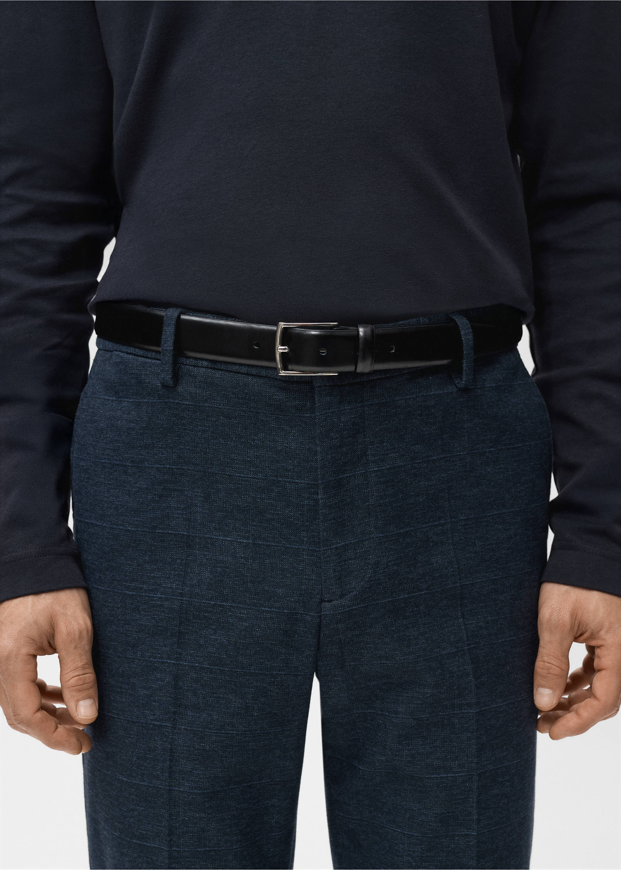 法兰绒修身裤 - null, 海军蓝. Ref: 27011199-00.