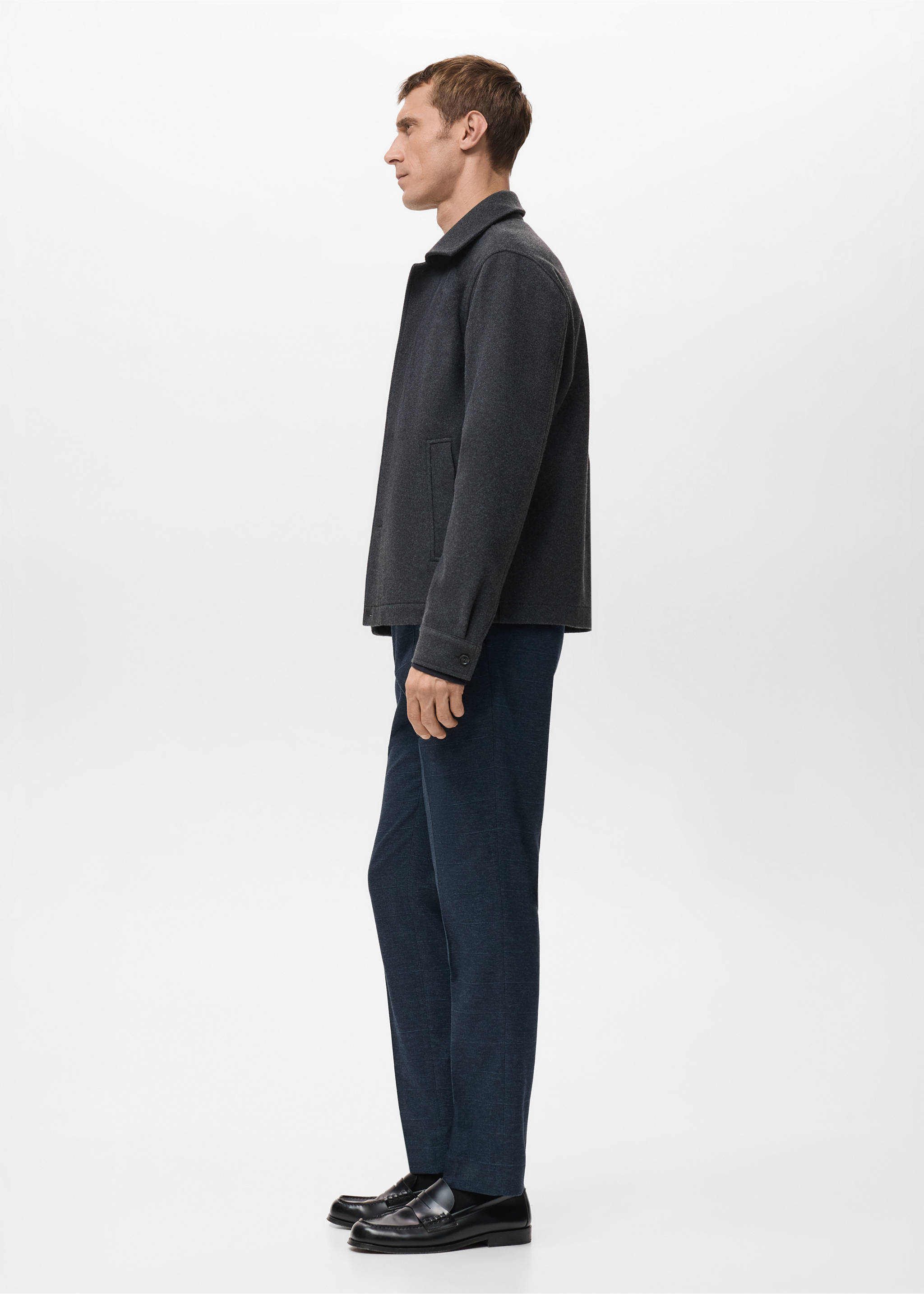 法兰绒修身裤 - null, 海军蓝. Ref: 27011199-00.