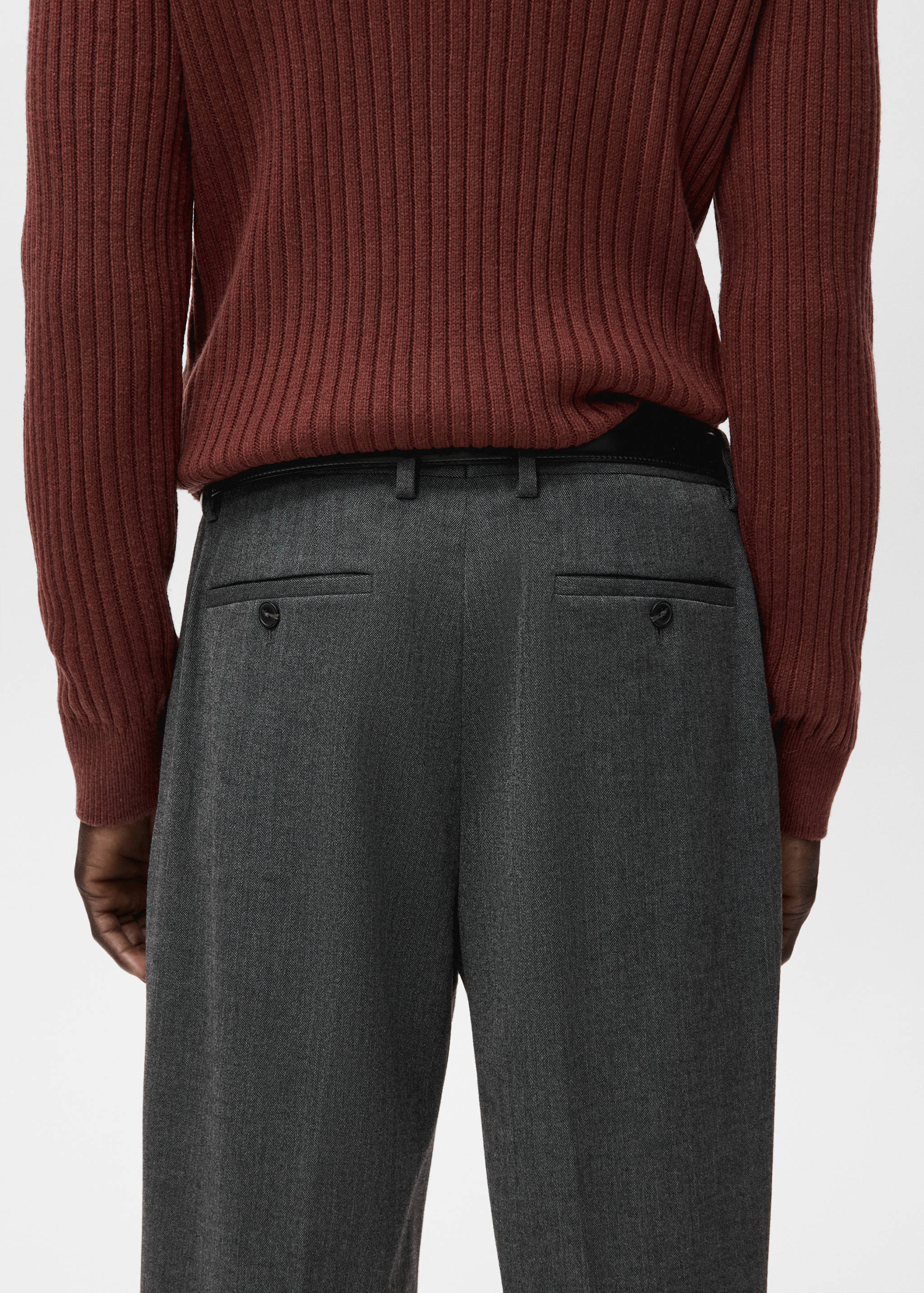 Pantalon flanelle regular-fit à pinces - Détail de l'article 6