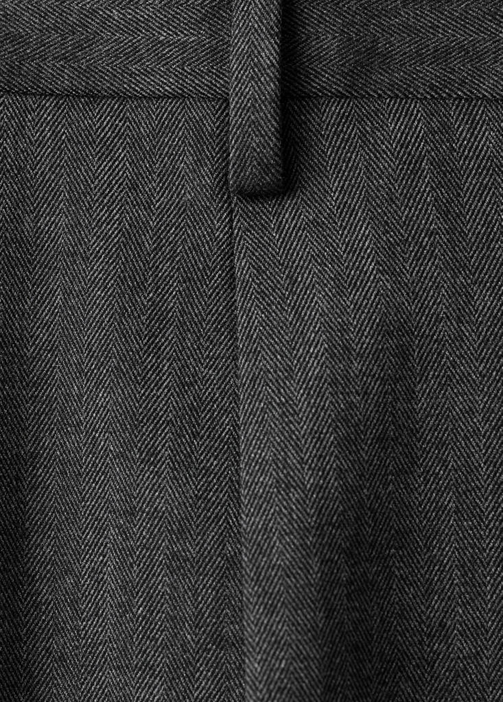 Regular-fit pleated flannel trousers — Dark Heather Grey