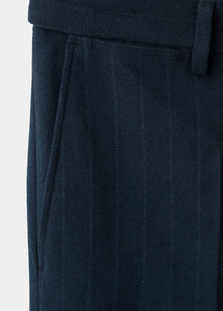Slim-fit flannel trousers — Dark Navy