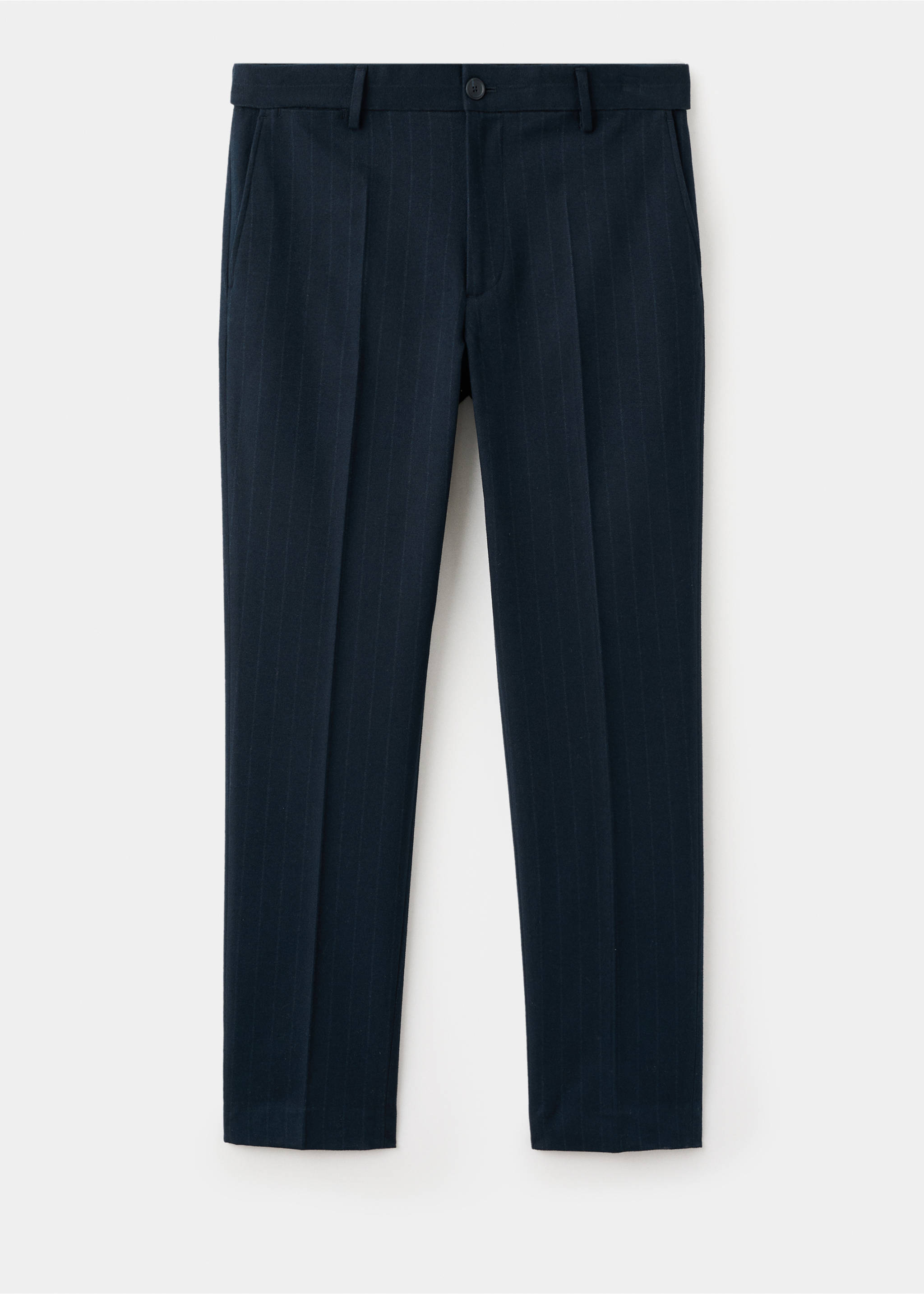 Slim-fit flannel trousers - Article without model, Dark Navy. Ref: 27011201-00.