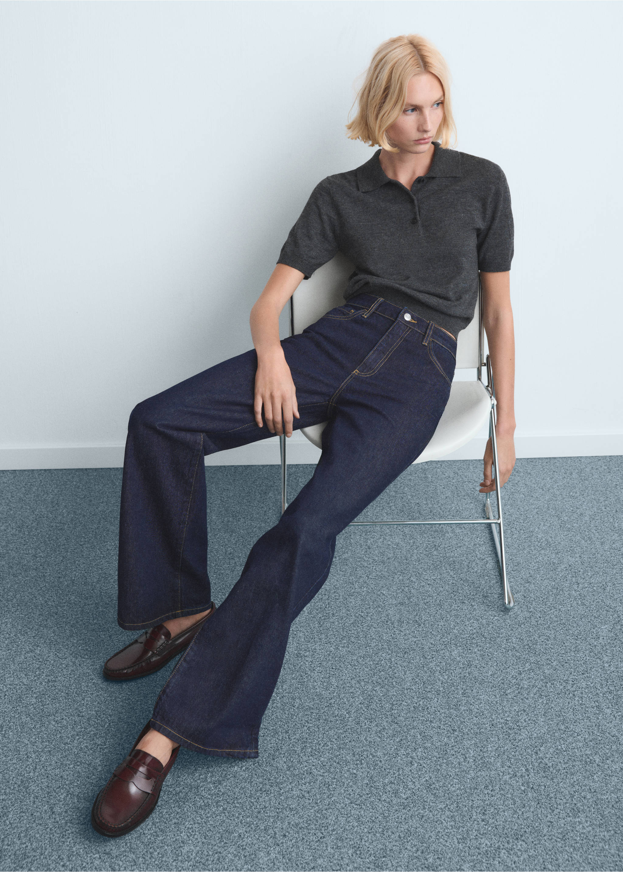 Jean Danila large taille haute - Détail de l'article 2, Bleu. Ref: 27011204-00.