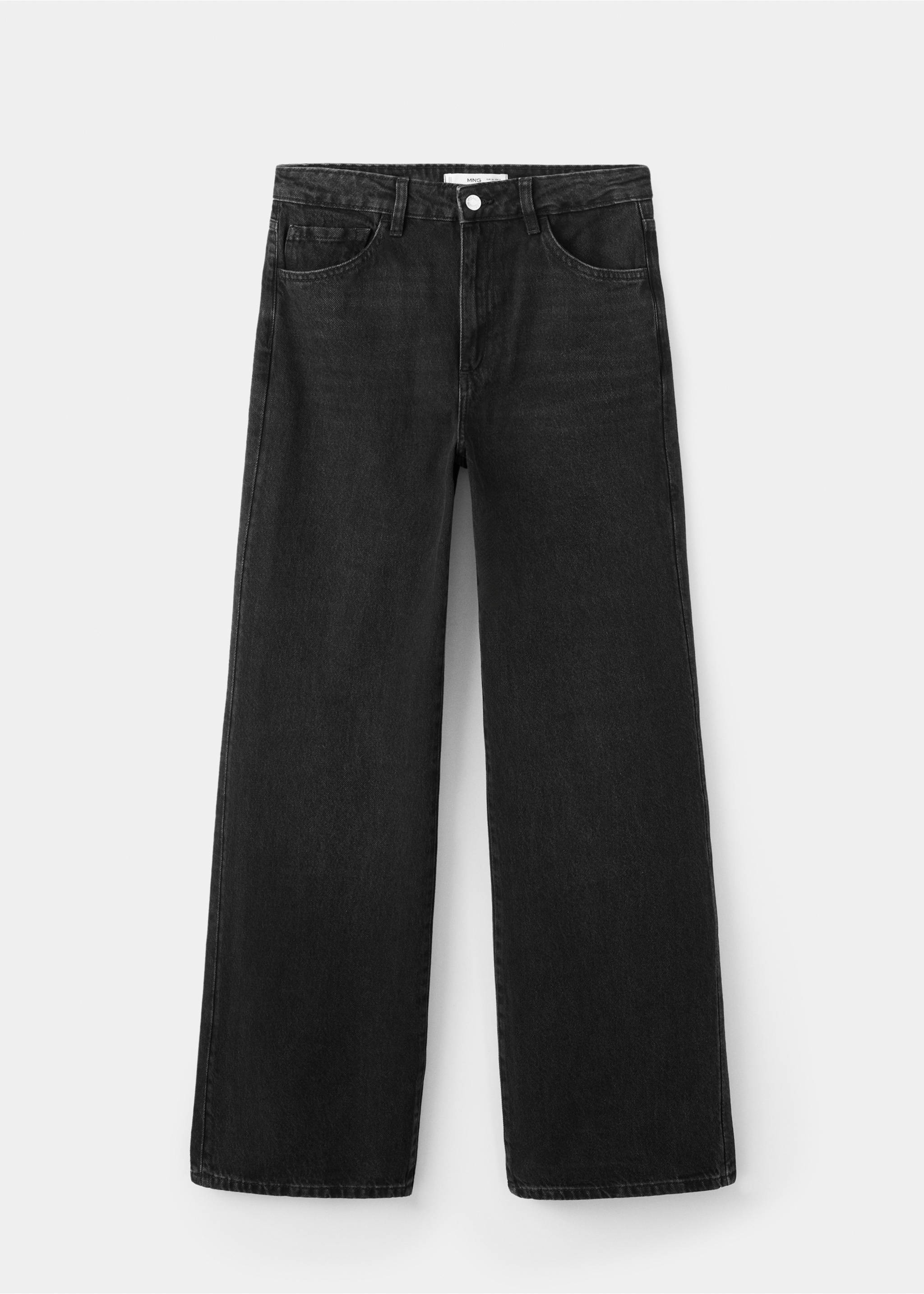 Danila high-waisted wide leg jeans - Article without model, Black denim. Ref: 27011205-00.