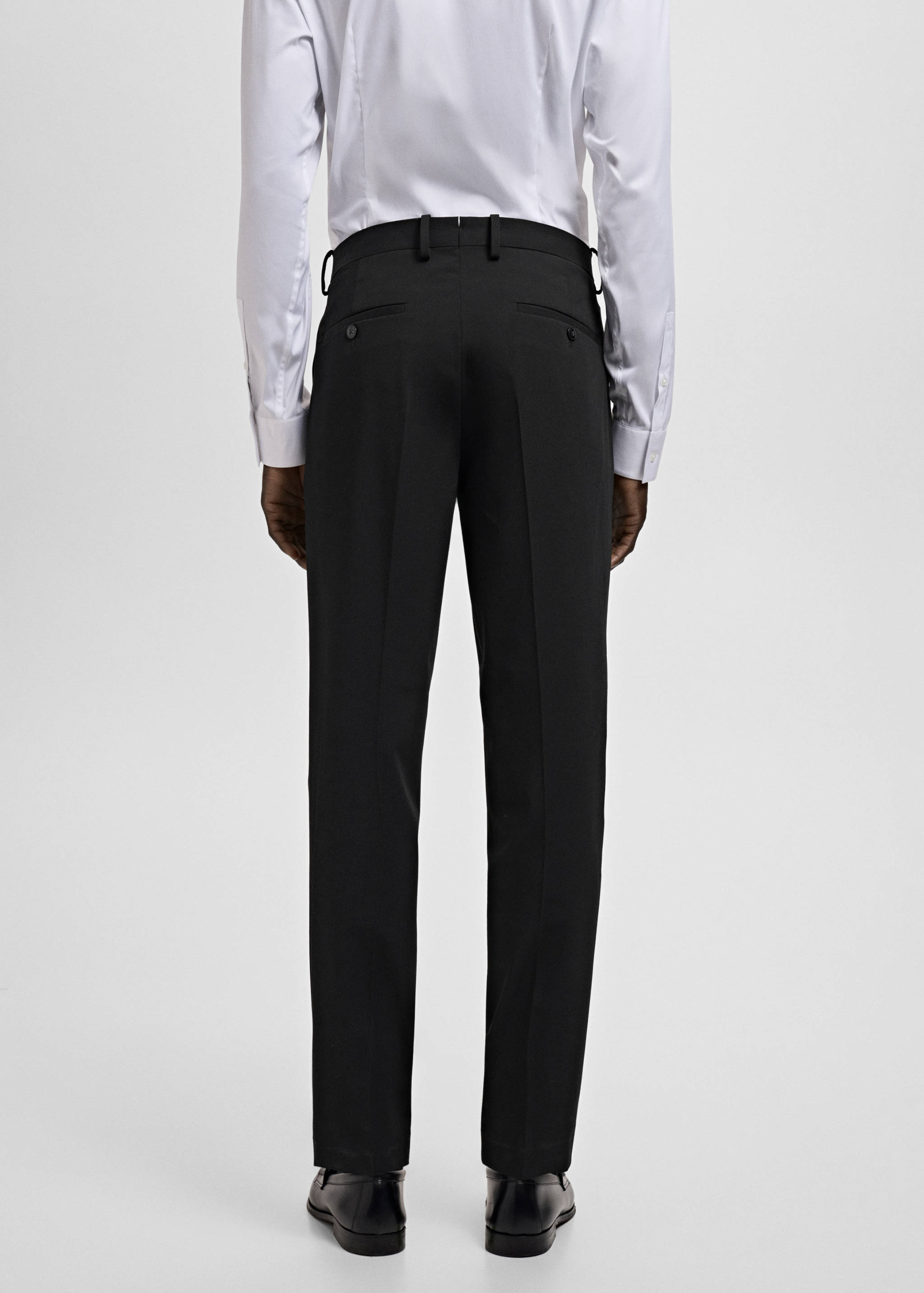 Stretch fabric super slim-fit suit trousers - Reverse of the article