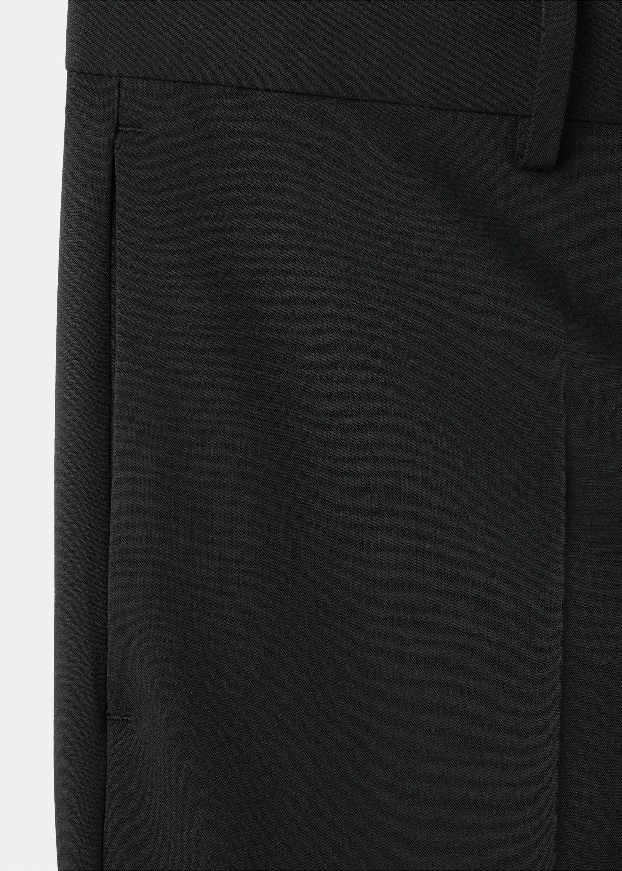 Stretch fabric super slim-fit suit trousers - Details of the article 8, Black. Ref: 27011207-01.