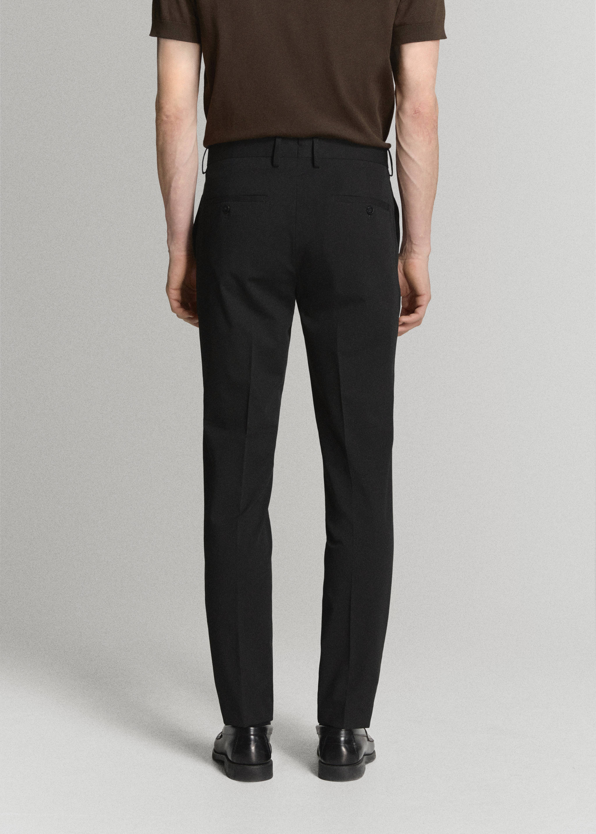 Stretch fabric super slim-fit suit trousers - Reverse of the article