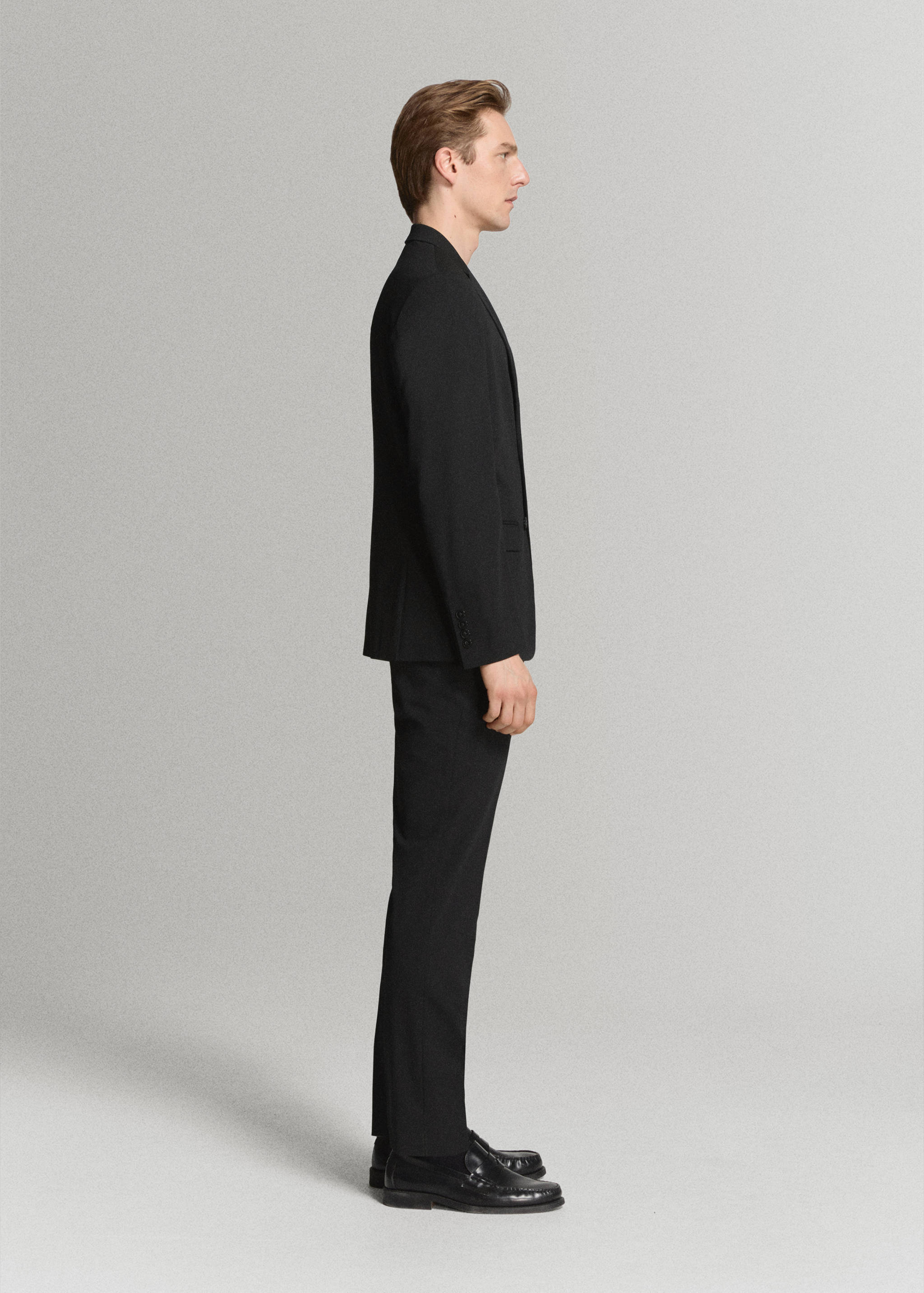 Stretch fabric super slim-fit suit trousers - Details of the article 4