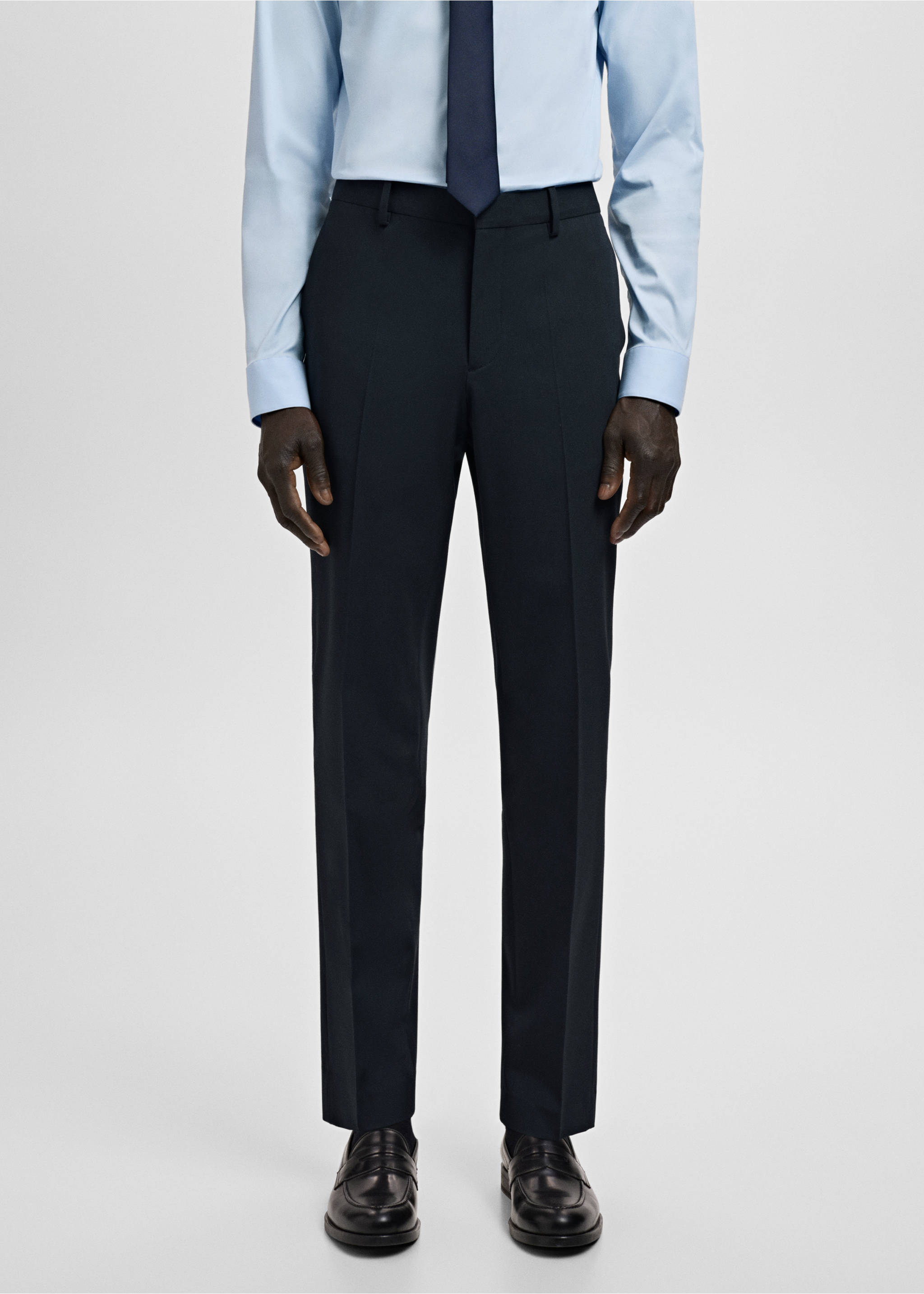 Pantalón traje París super slim fit - Plano medio, Azul marino oscuro. Ref: 27011208-00.