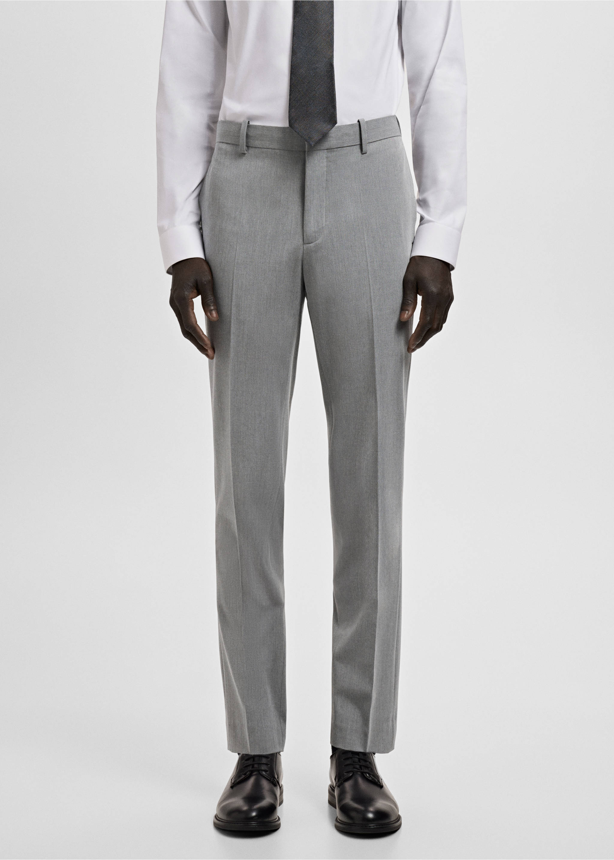 Παντελόνι κοστουμιού super slim fit Paris - Μεσαίο πλάνο, Γκρι. Ref: 27011209-01.