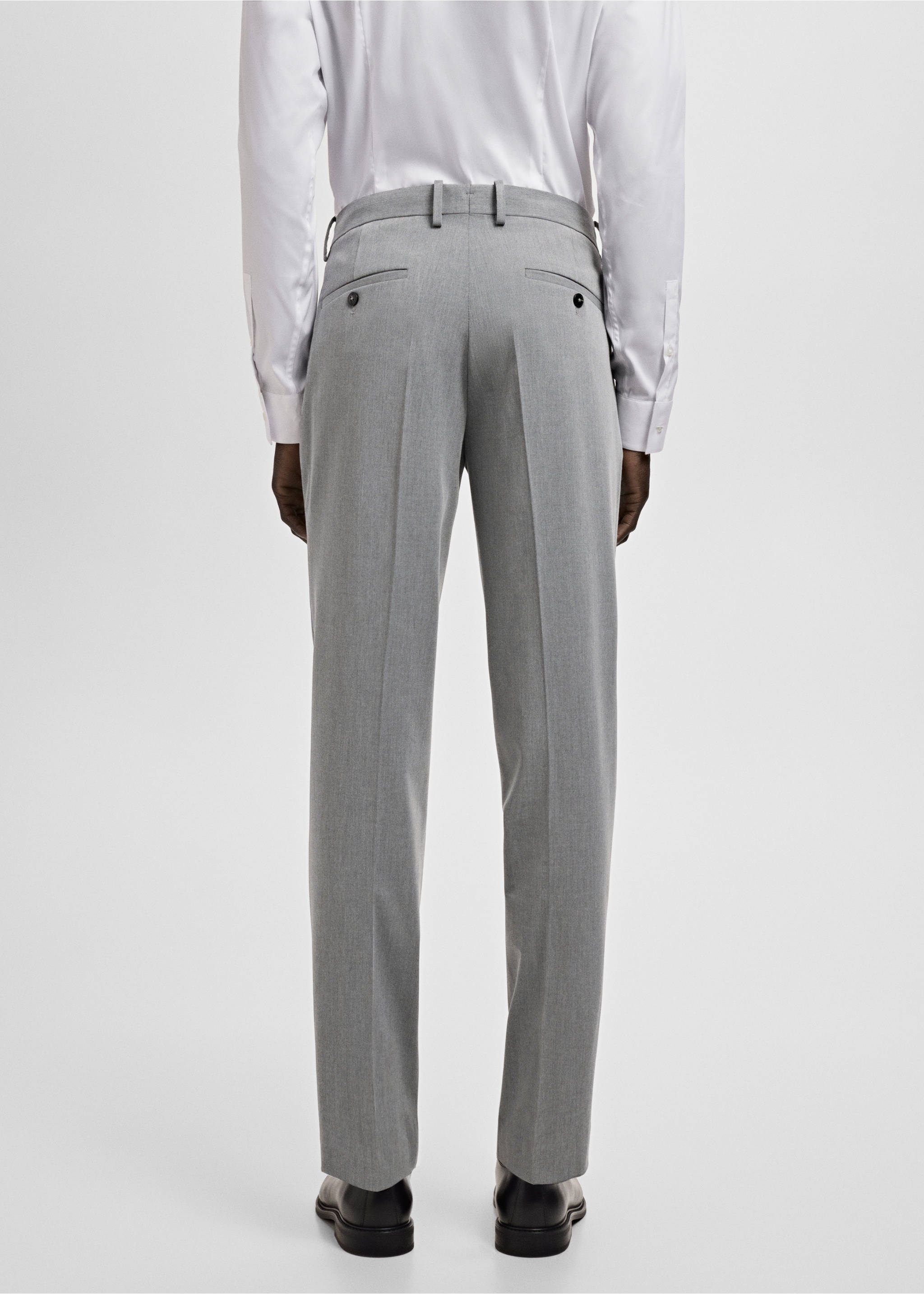 Παντελόνι κοστουμιού super slim fit Paris - Πίσω όψη προϊόντος, Γκρι. Ref: 27011209-01.
