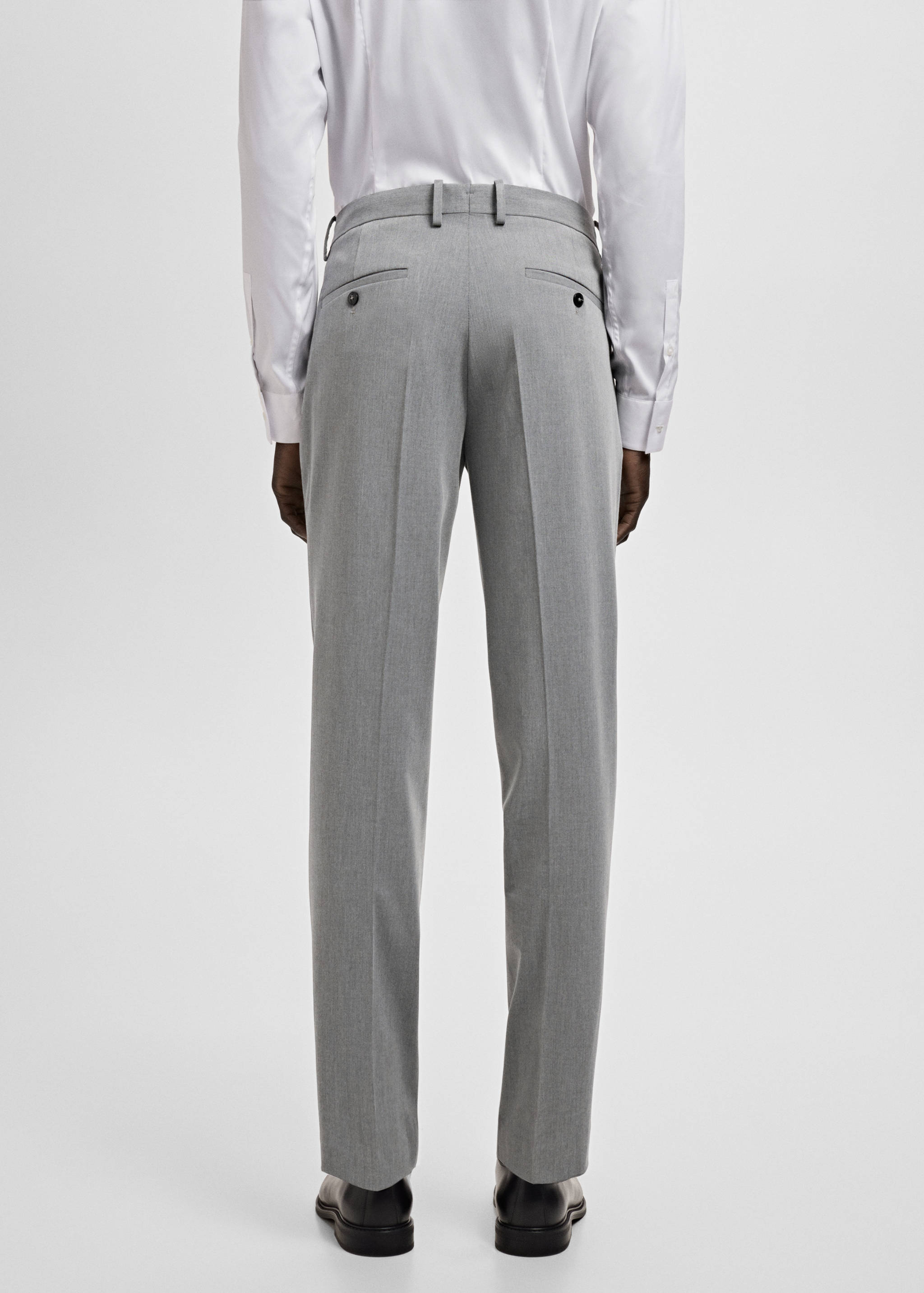 Stretch fabric super slim-fit suit trousers - Reverse of the article