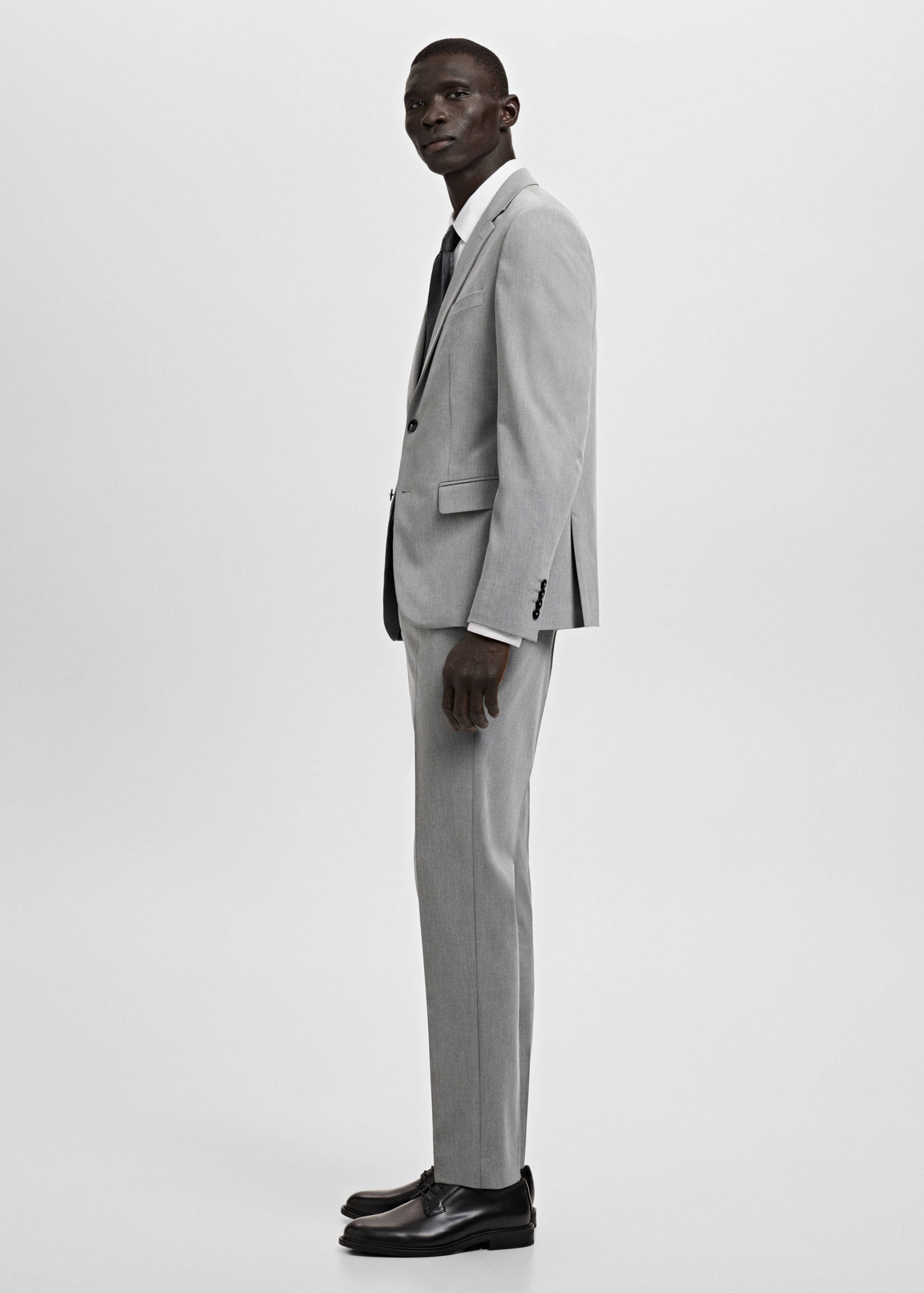 Stretch fabric super slim-fit suit trousers - Details of the article 2
