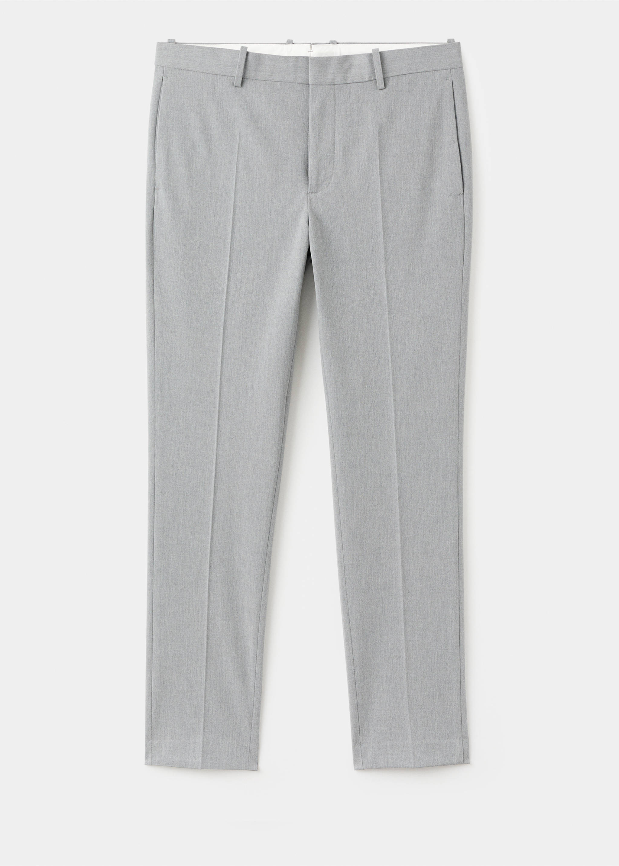 Süper slim fit streç kumaştan kumaş pantolon - Modelsiz ürün, Gri. Ref: 27011209-00.