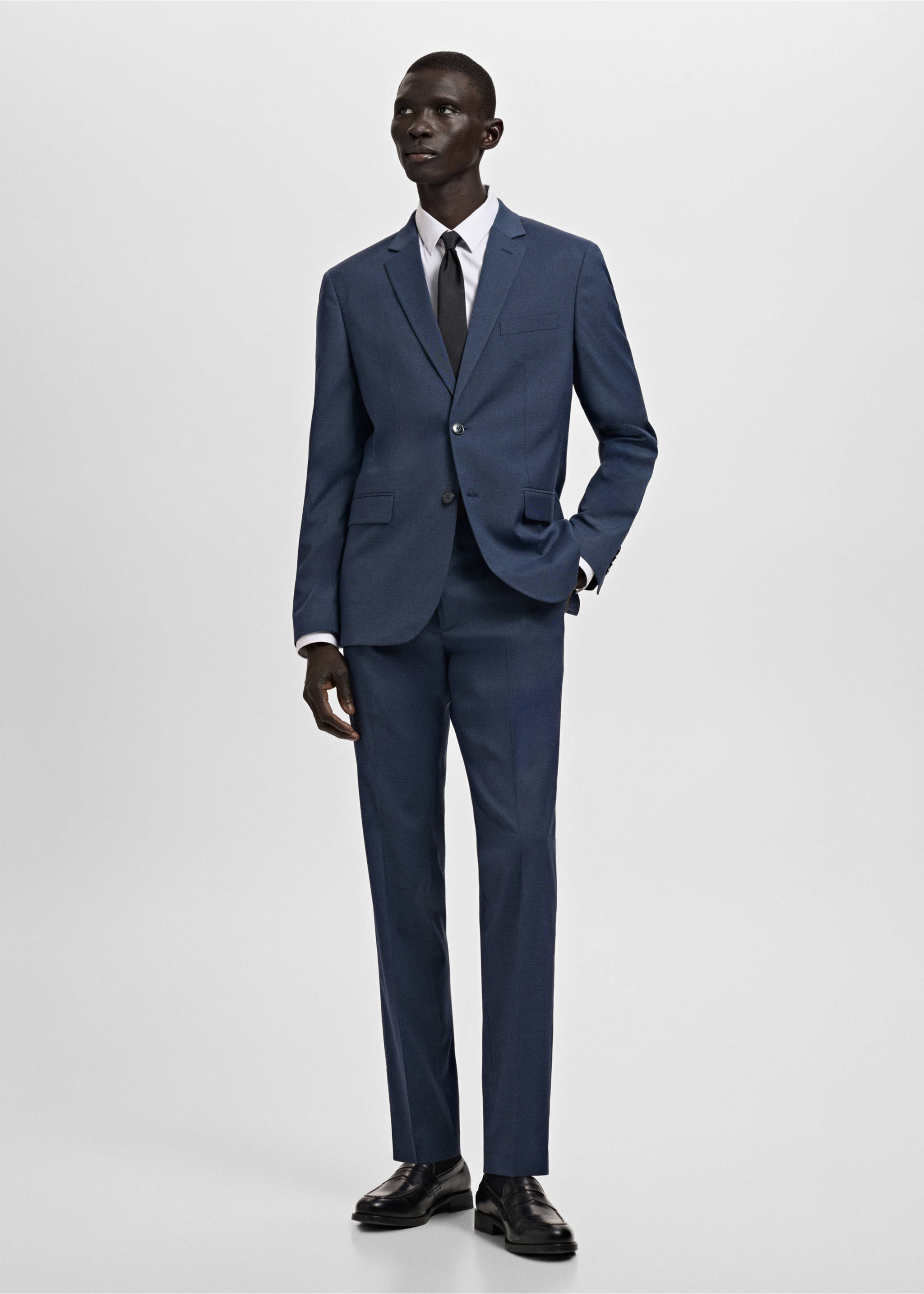 Pantalón traje París super slim fit - Plano general, Azul tinta. Ref: 27011210-01.