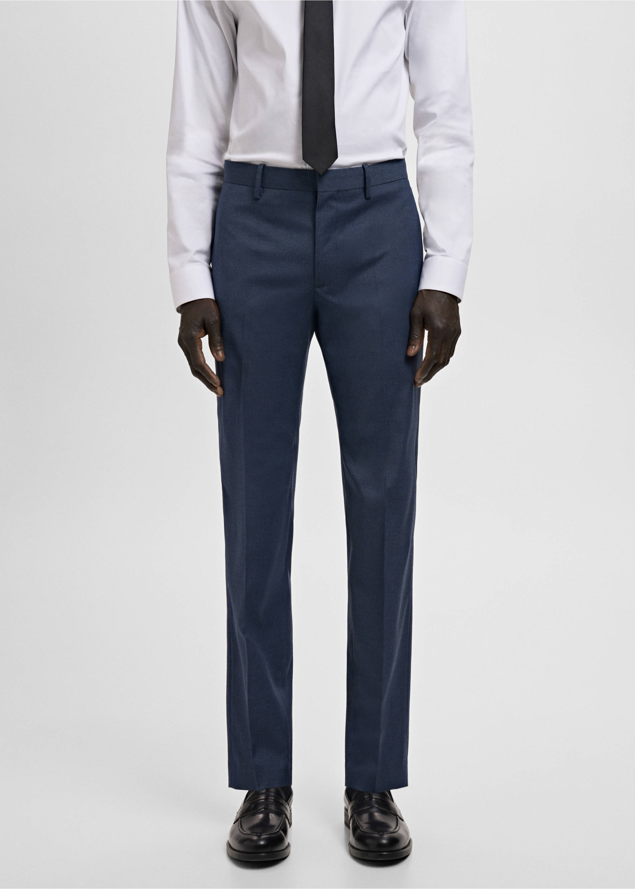 Pantalón traje París super slim fit - Plano medio, Azul tinta. Ref: 27011210-01.