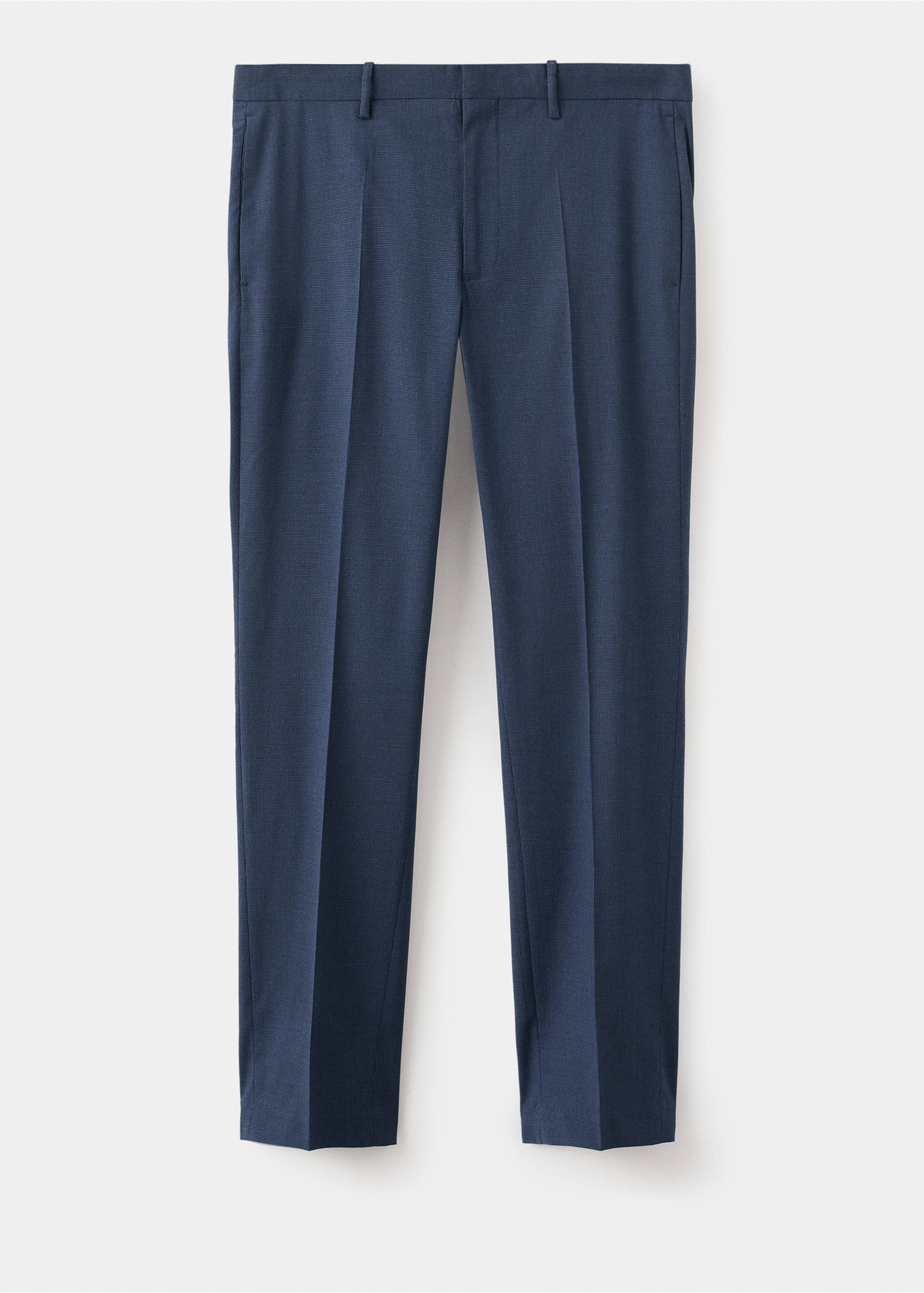 Stretch fabric super slim-fit suit trousers - Article without model, Ink Blue. Ref: 27011210-01.
