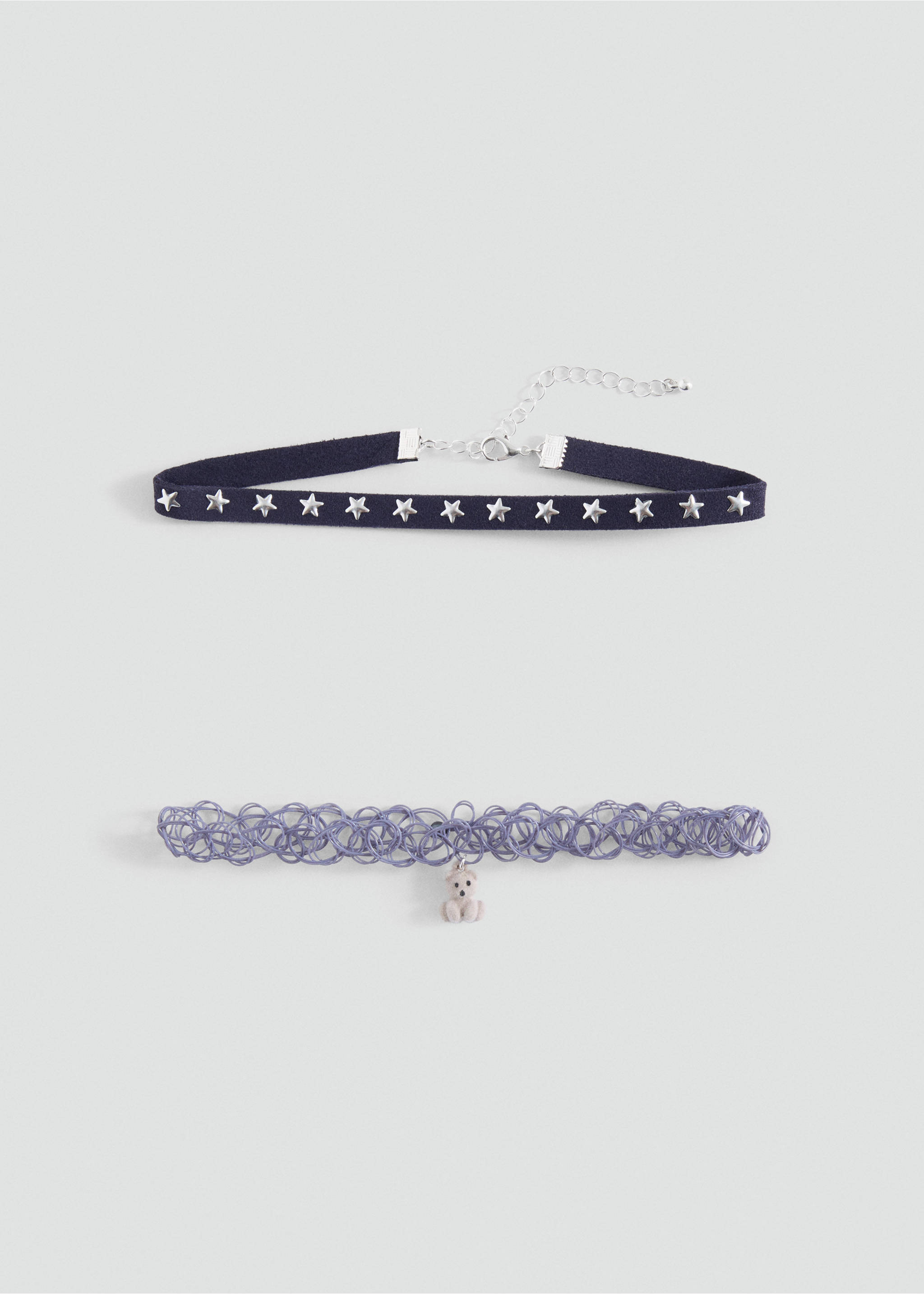 Pack of 2 chokers - Товар без моделі, Темно-синій. Ref: 27011214-00.