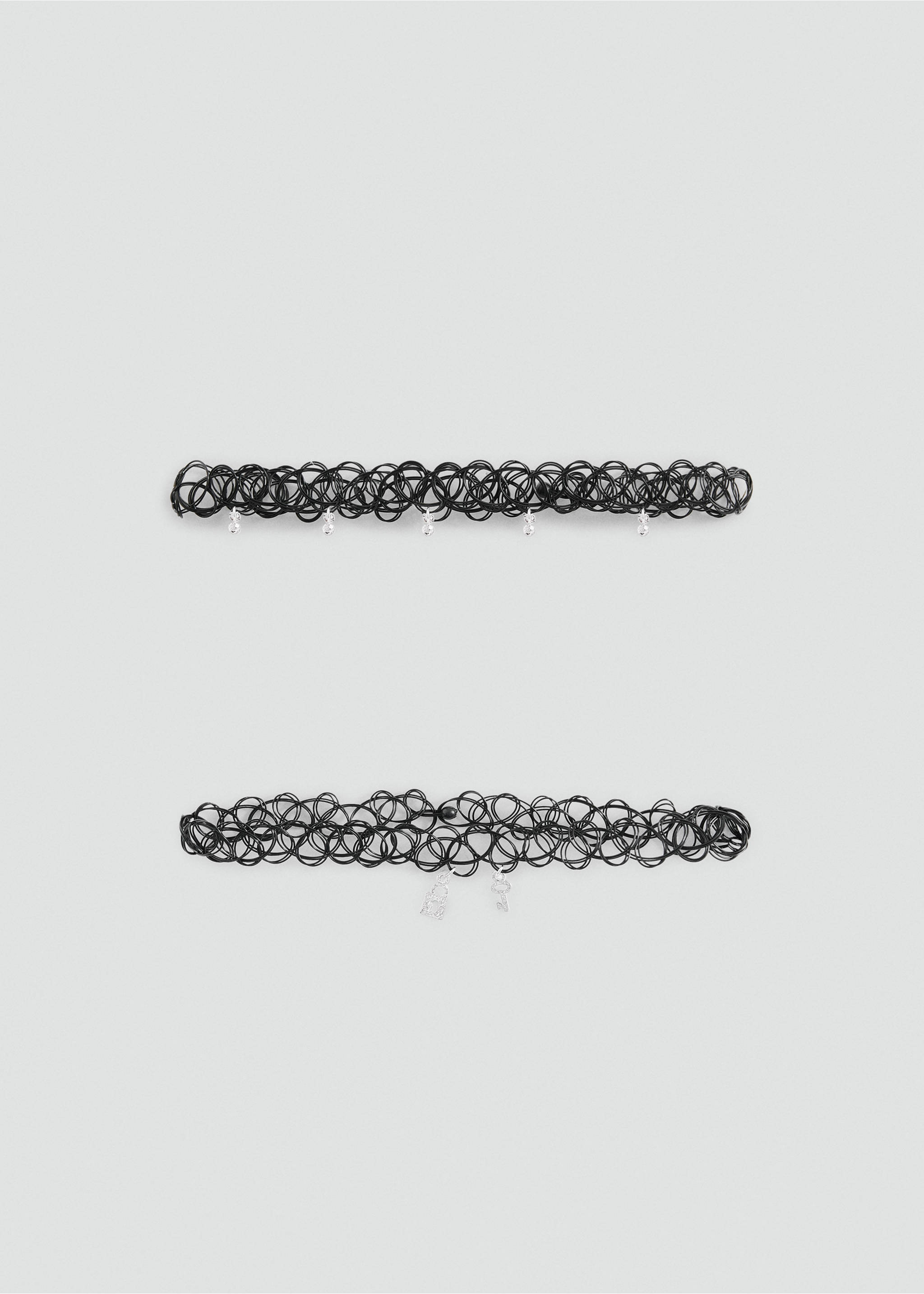 2 chokers pack - Article without model, Black. Ref: 27011215-00.