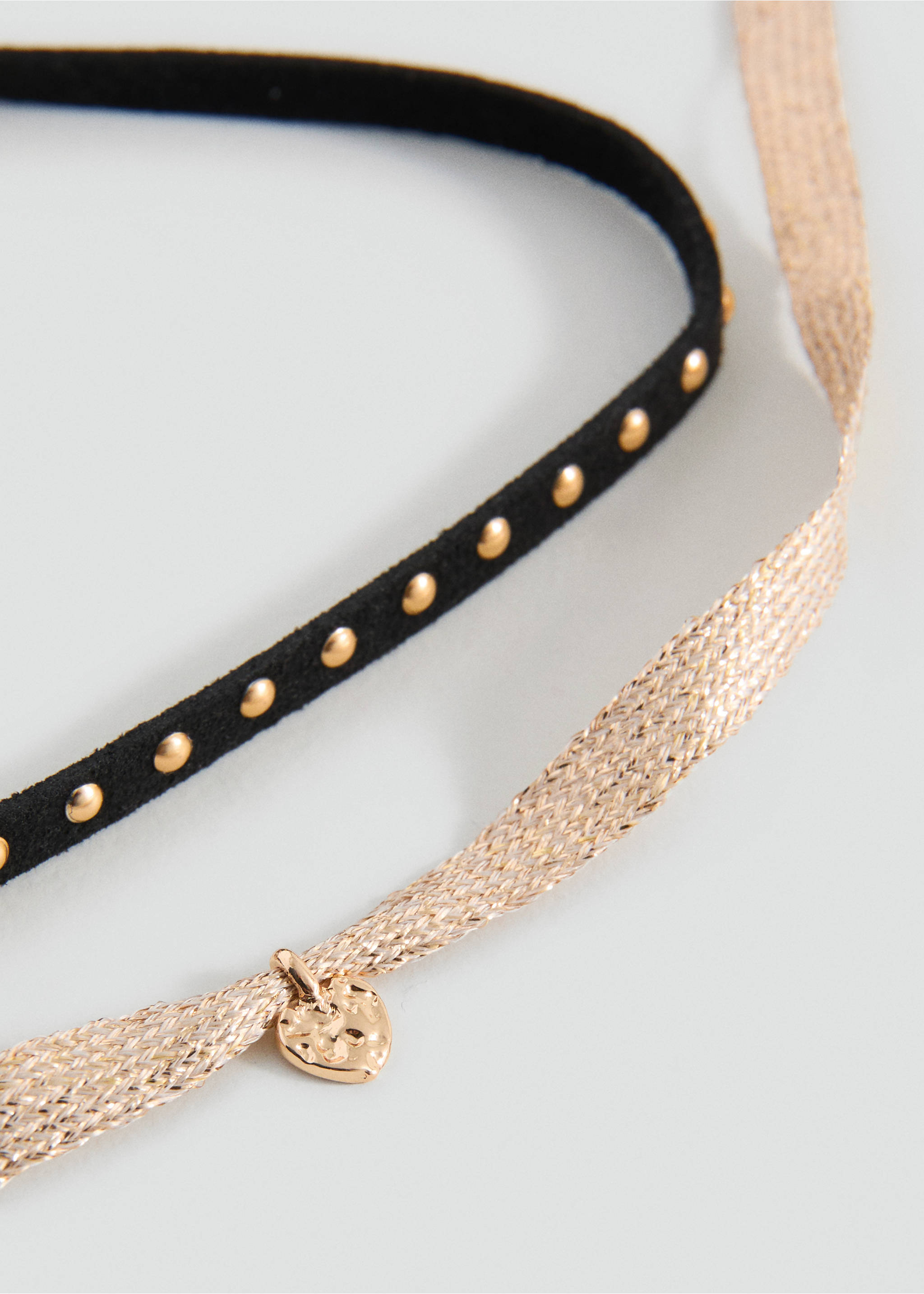 Pack 2 collares combinados - Plano medio, Negro. Ref: 27011216-00.