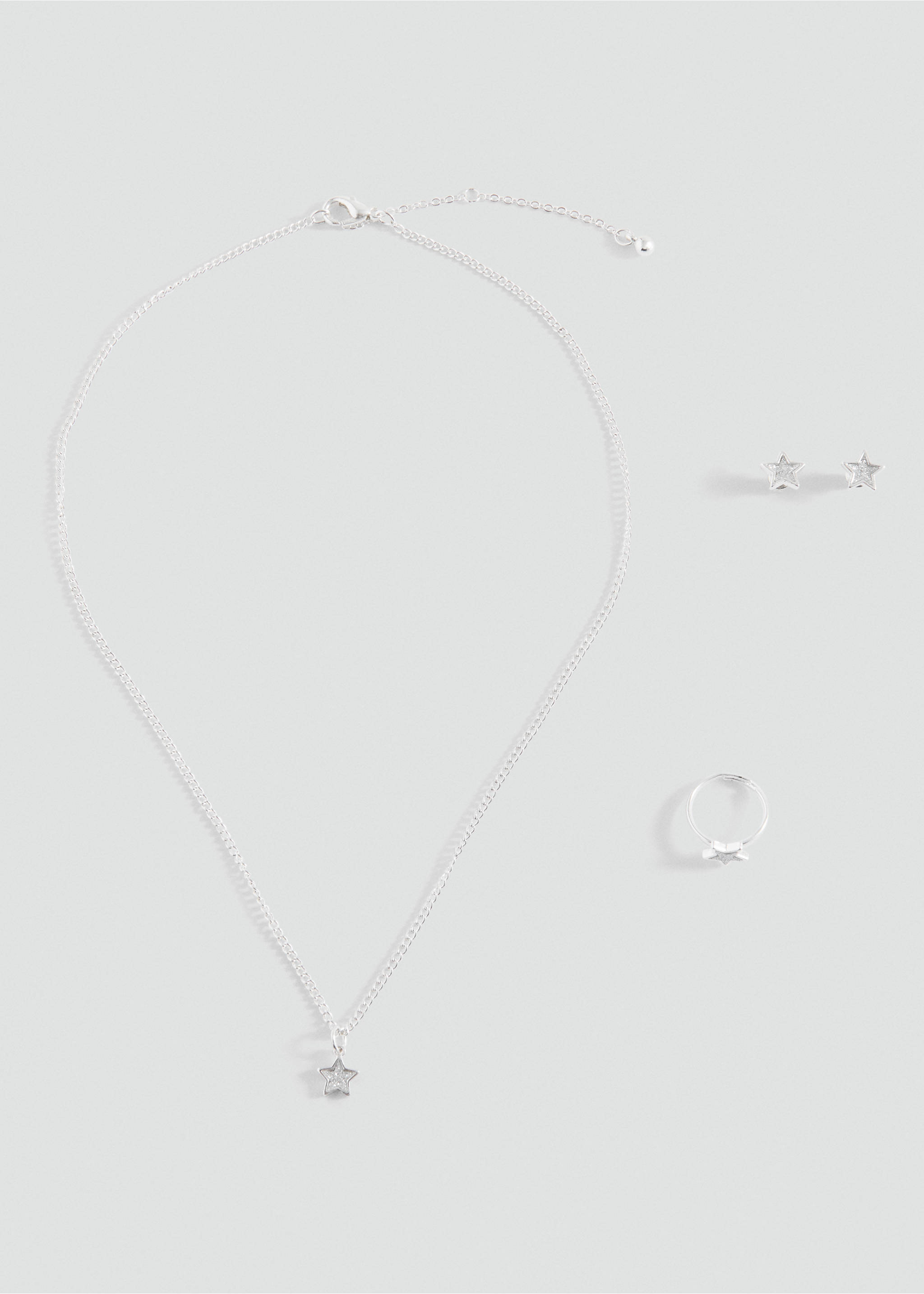 Pack of choker, earrings and ring - Article without model, Silver. Ref: 27011218-00.