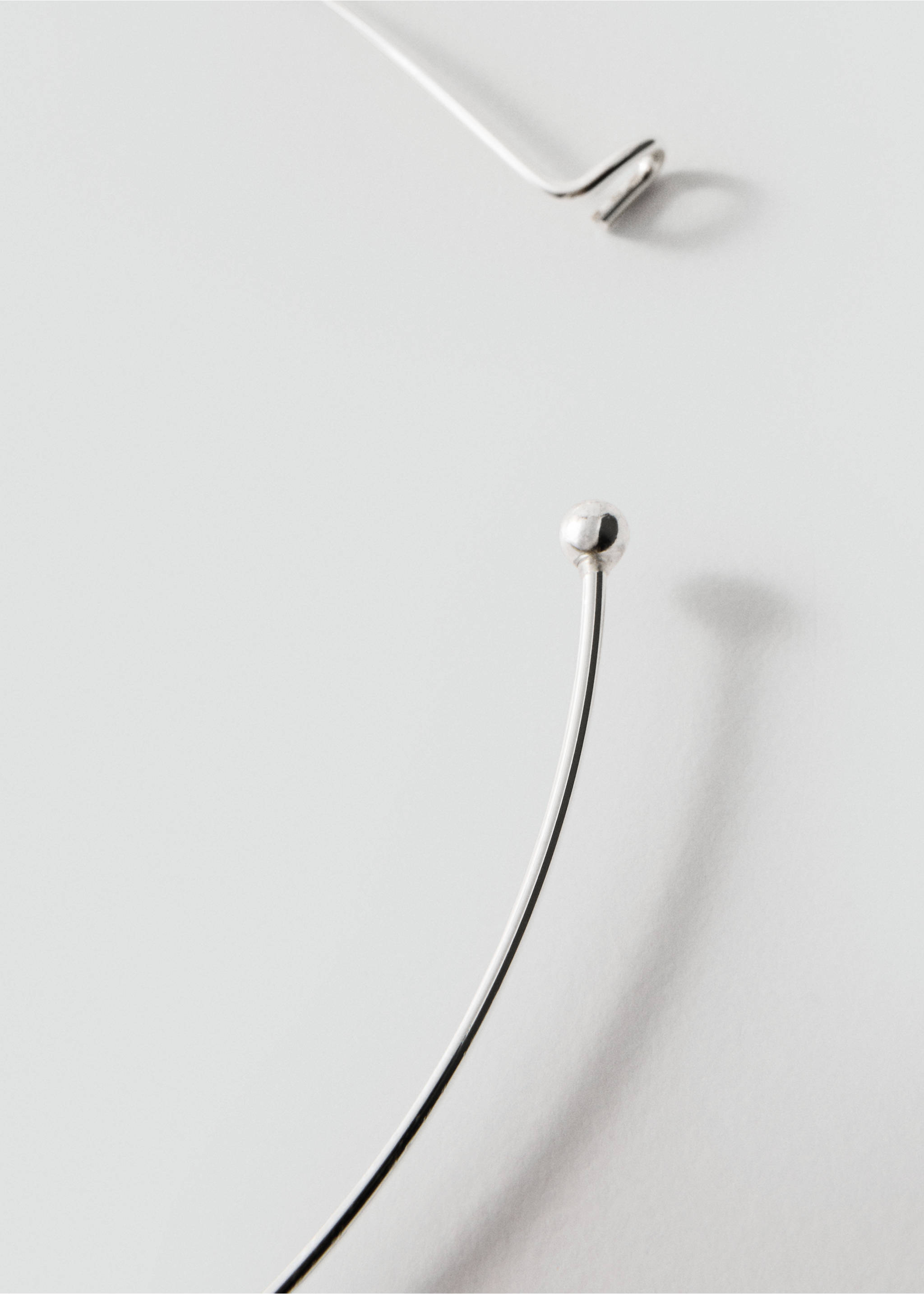 水晶饰珠硬质项链 - null, 银灰色. Ref: 27011221-00.