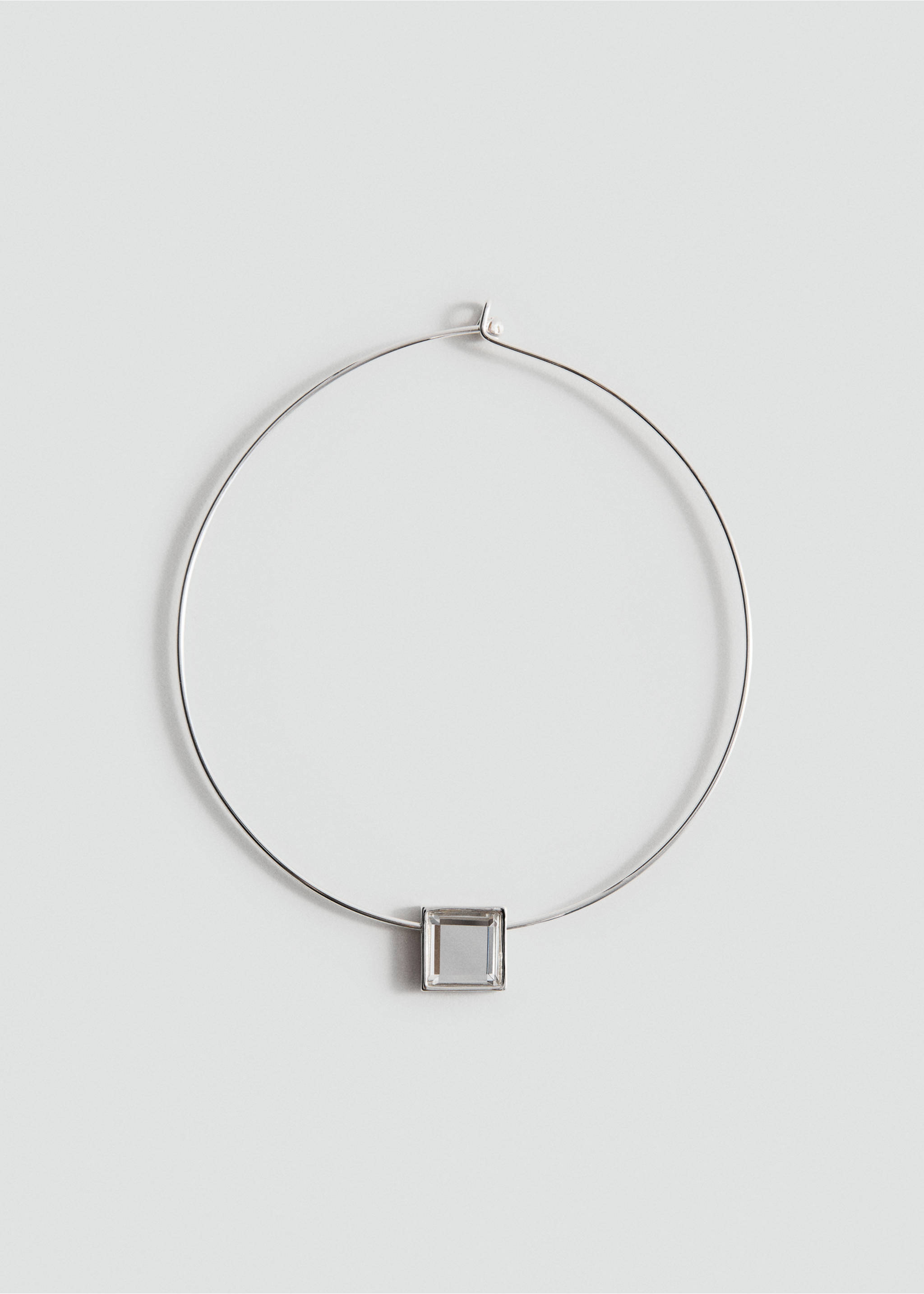 Rigid collar with crystal embellishments - Article without model, Silver. Ref: 27011221-00.