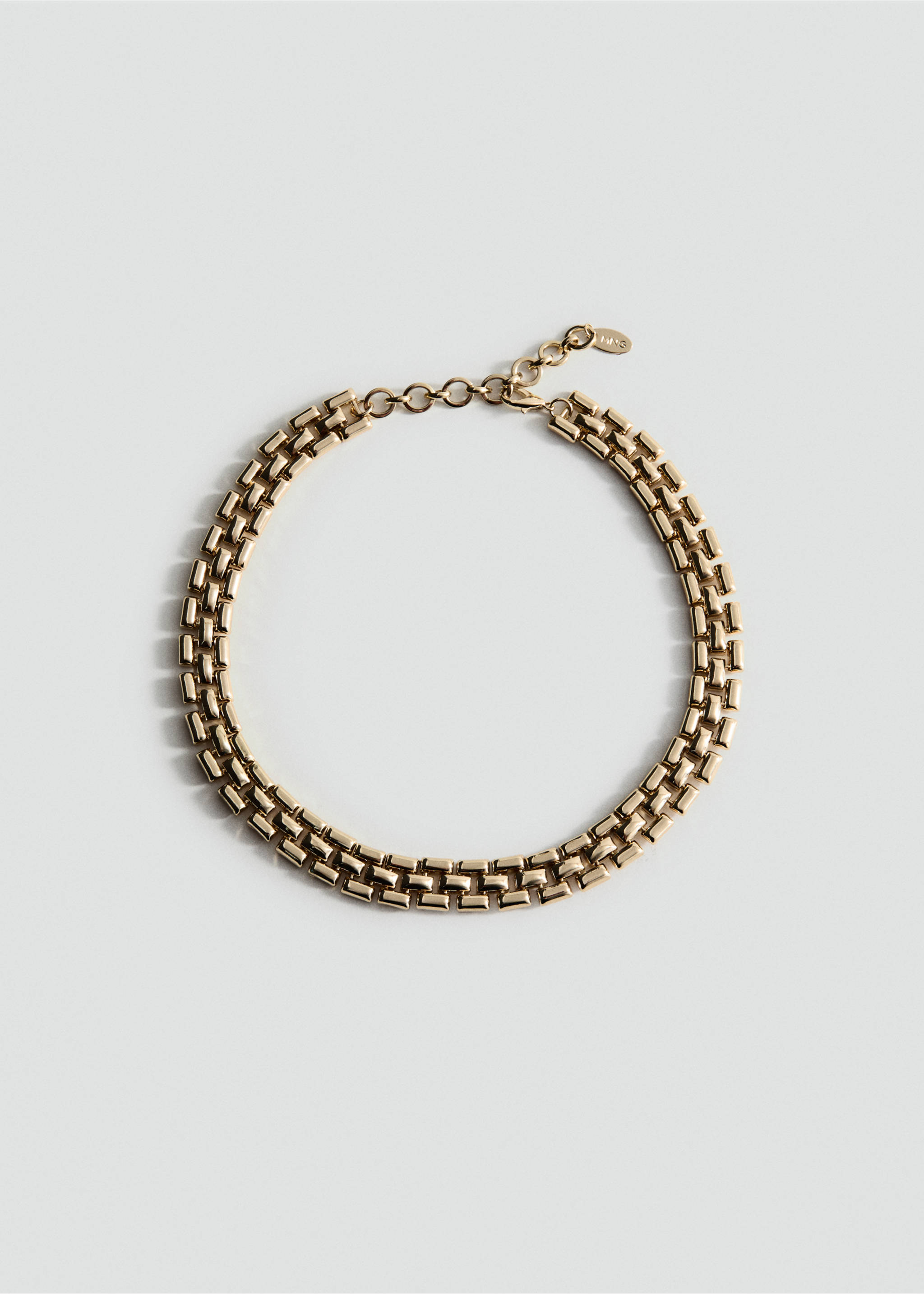 Link double necklace - Article without model, Gold. Ref: 27011222-00.