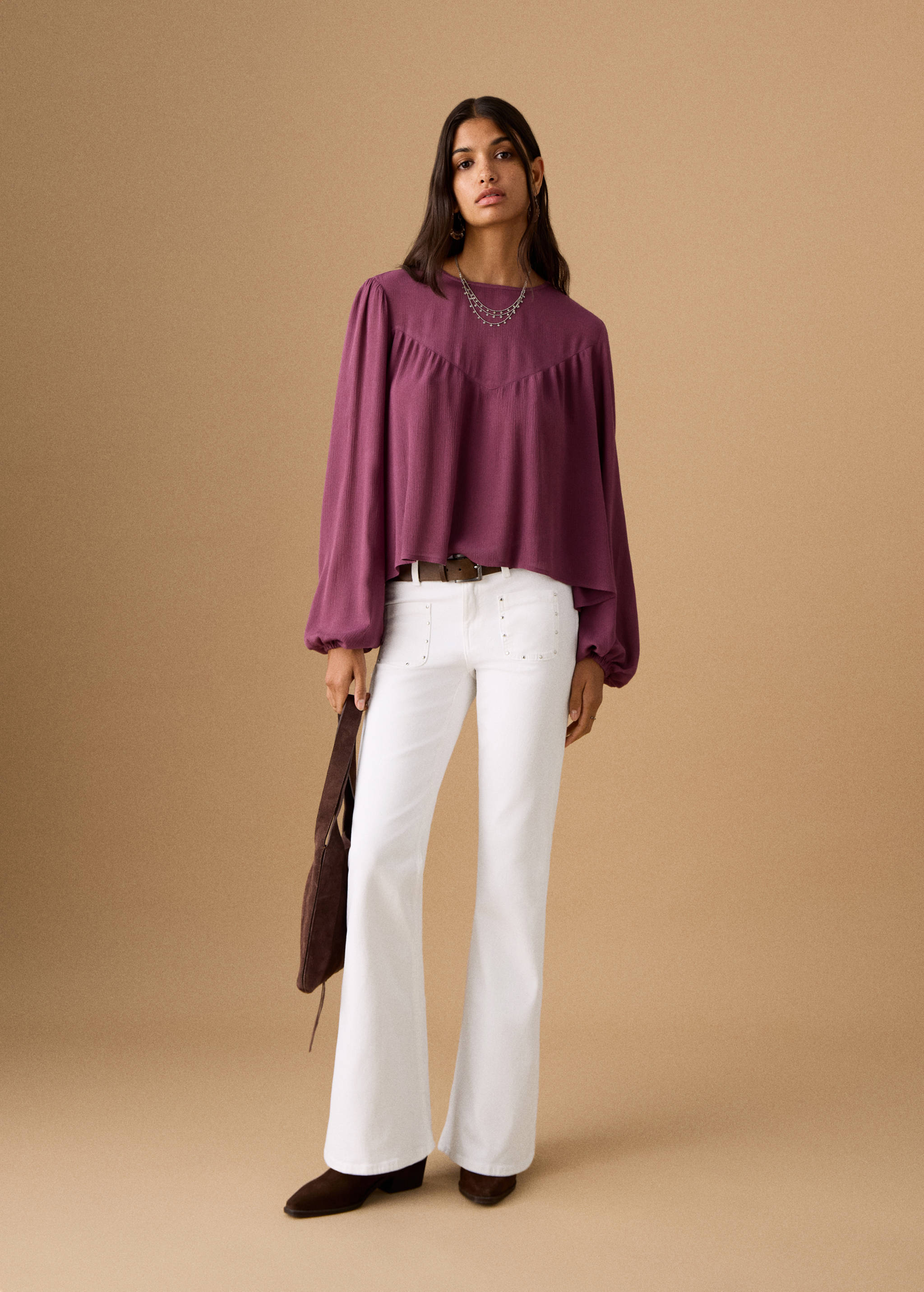 Джинсы flare с заклепками - Общий план