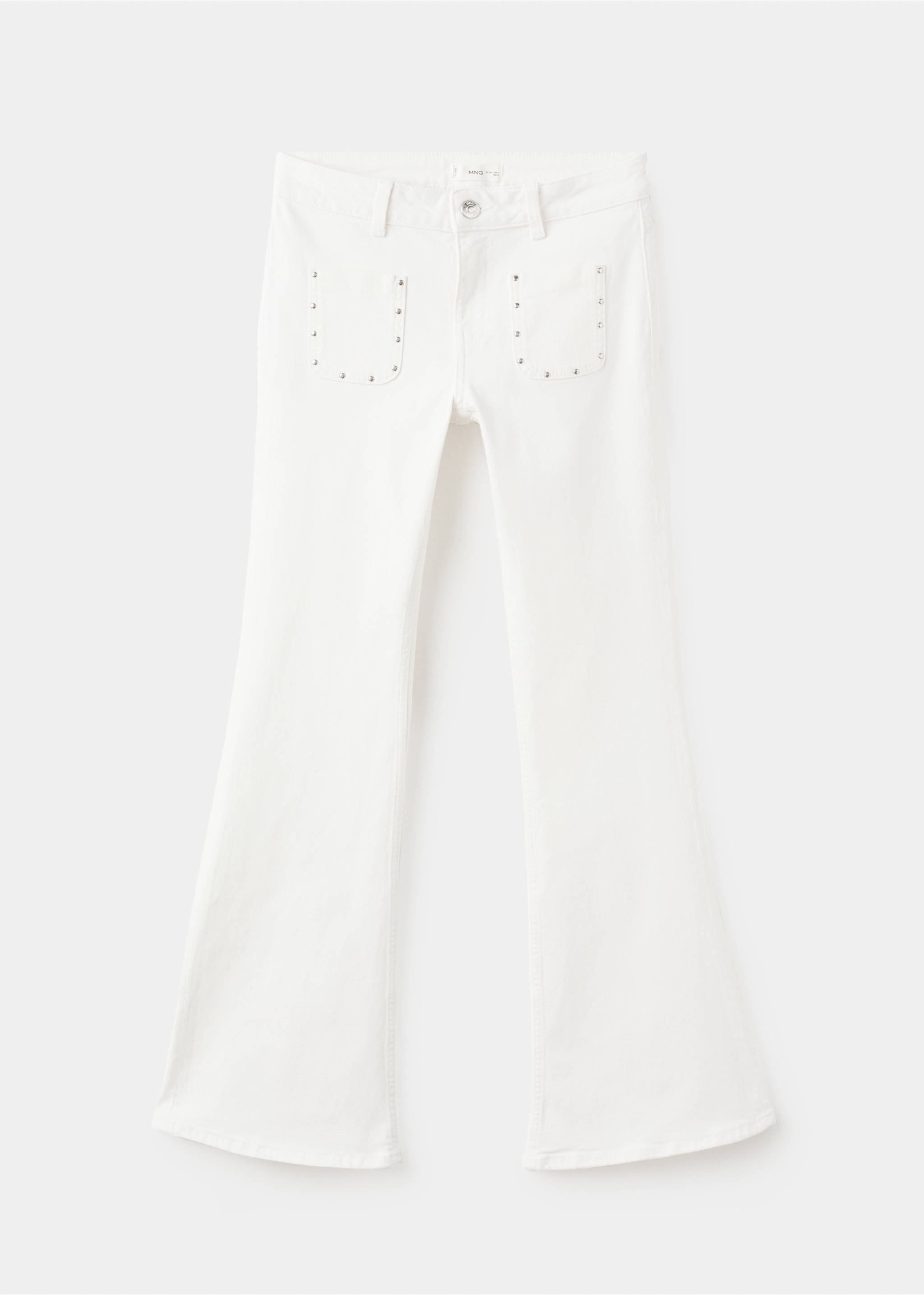 بنطال جينز واسع مرصع بالمسامير - منتج دون نموذج, سكري. Ref: 27011224-00.