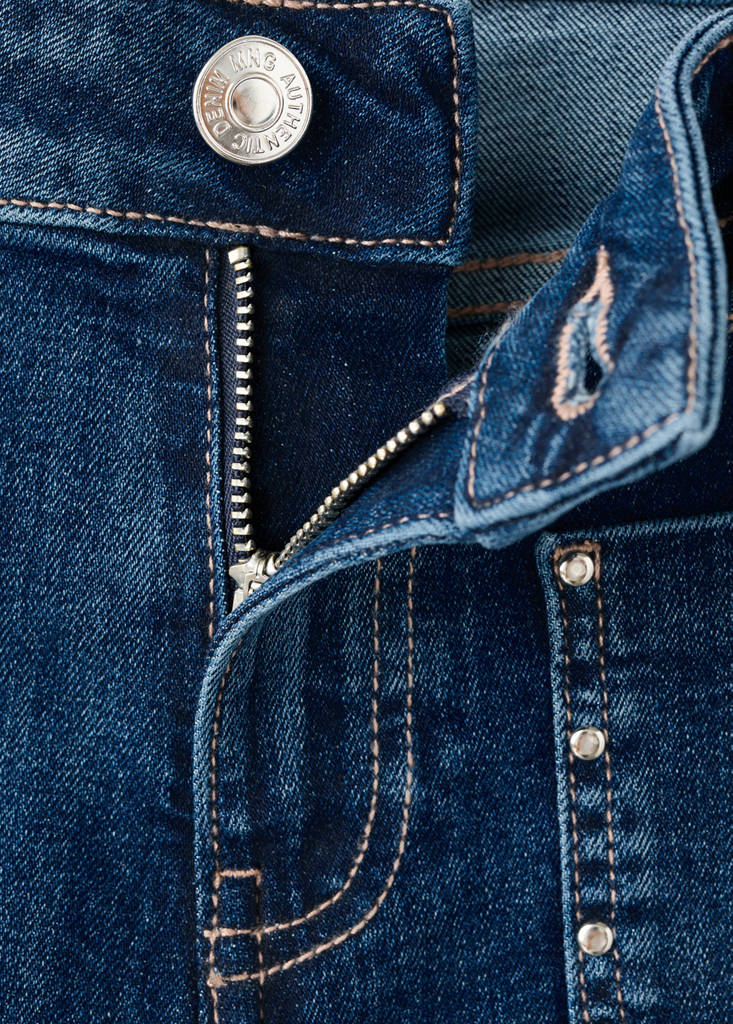 Flared jeans with studs — Dark Blue