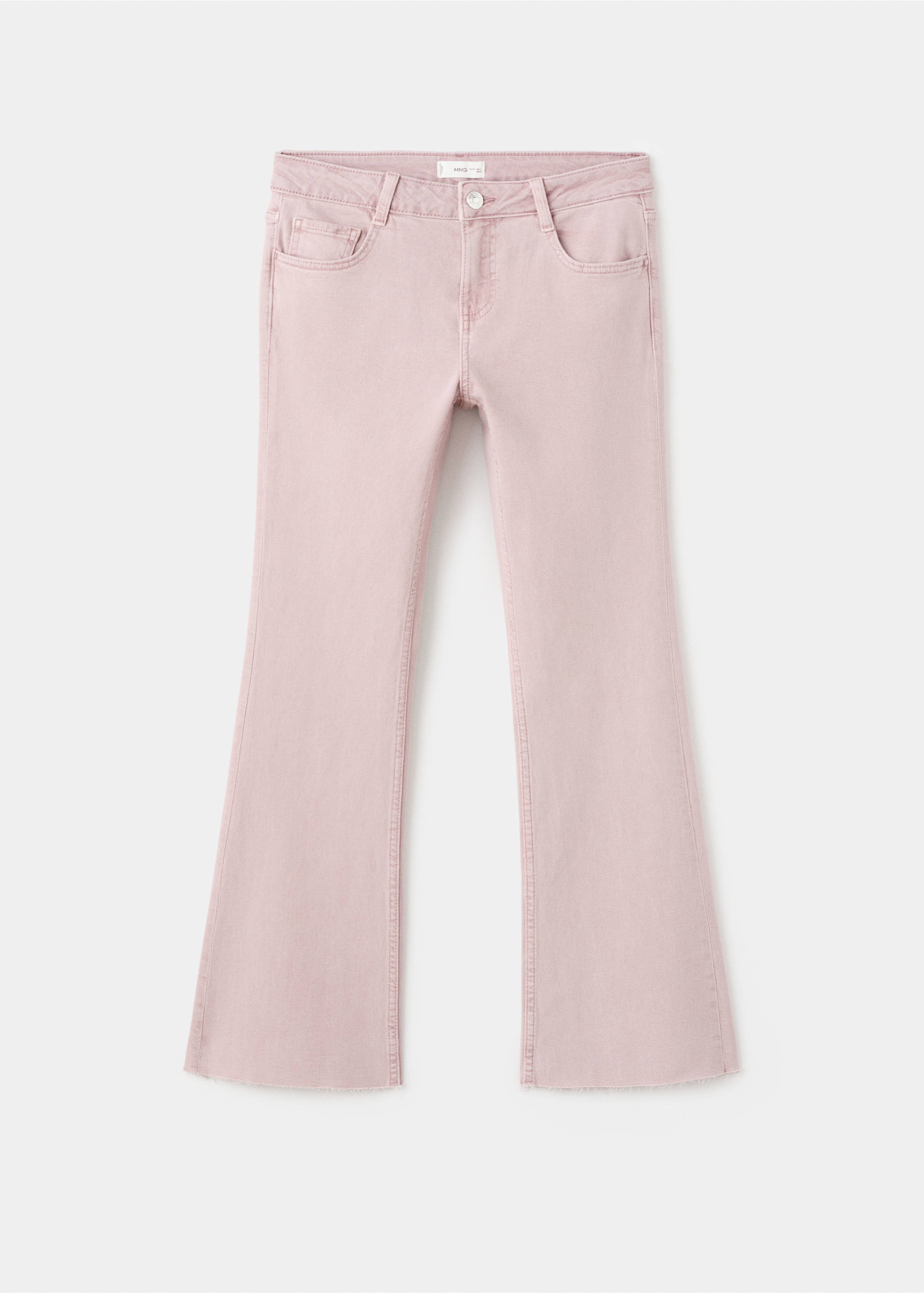 Jeans flare crop - Artículo sin modelo, Rosa palo. Ref: 27011226-00.