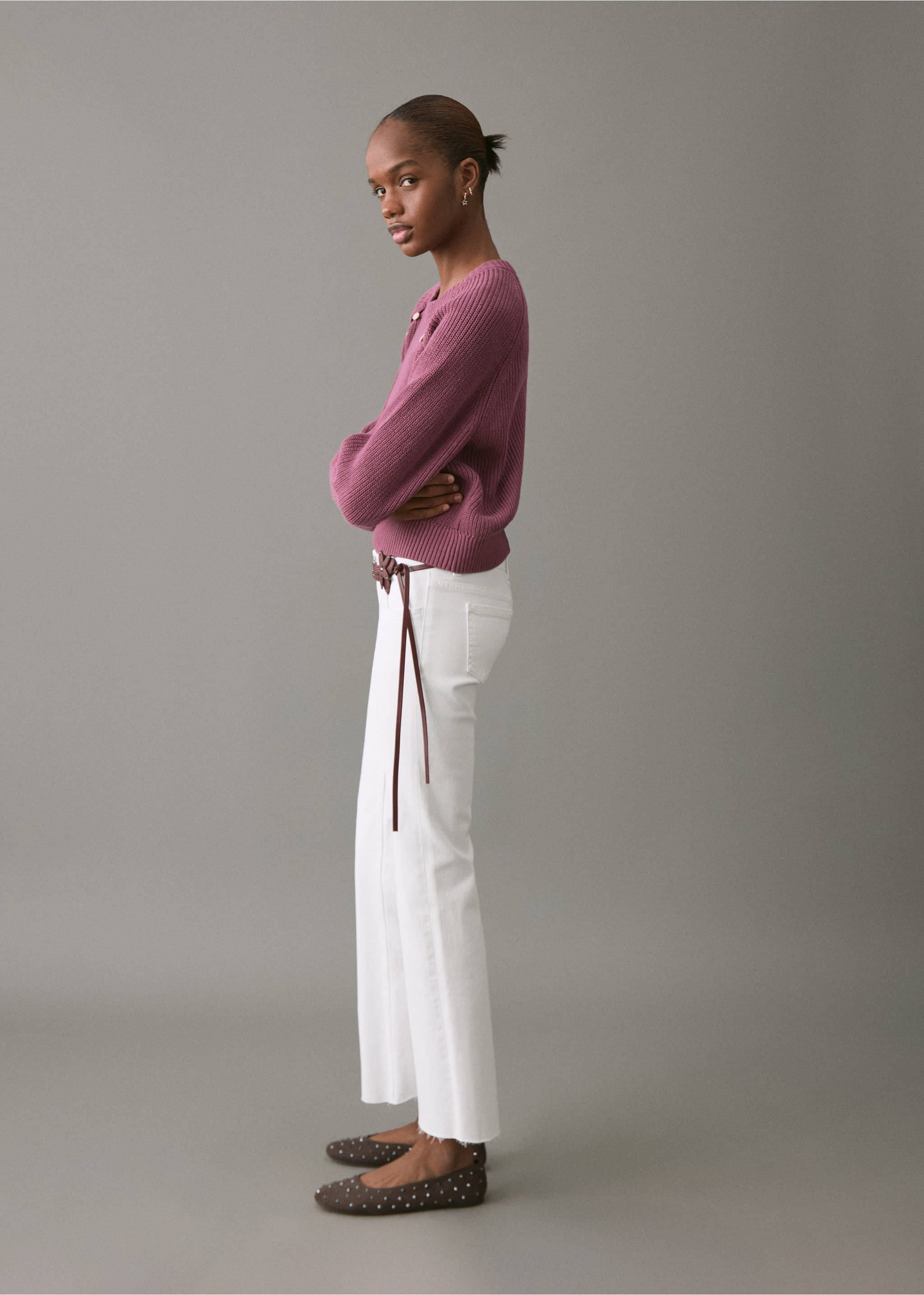 جينز متسع الأطراف وقصير - رؤية وسط, سكري. Ref: 27011227-00.