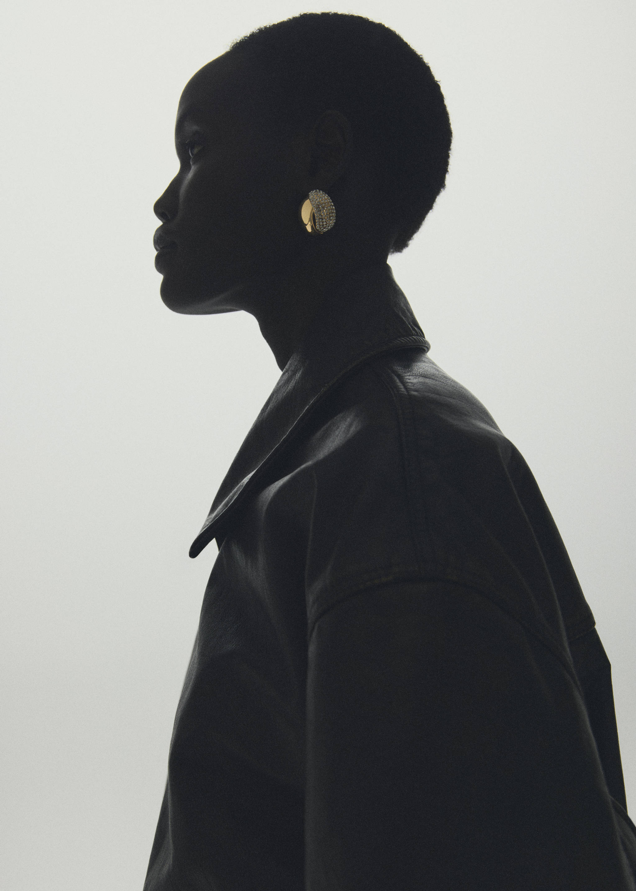 组合水晶椭圆形耳环 - null, 金黄色. Ref: 27011229-00.