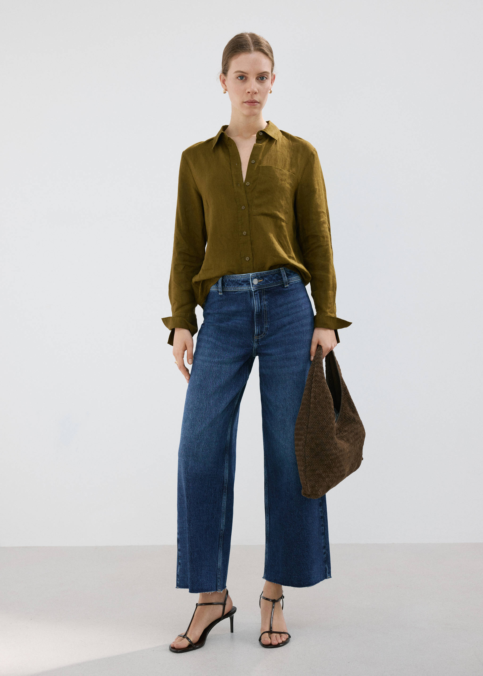 Jean style jupe-culotte Catherin taille haute - Plan général