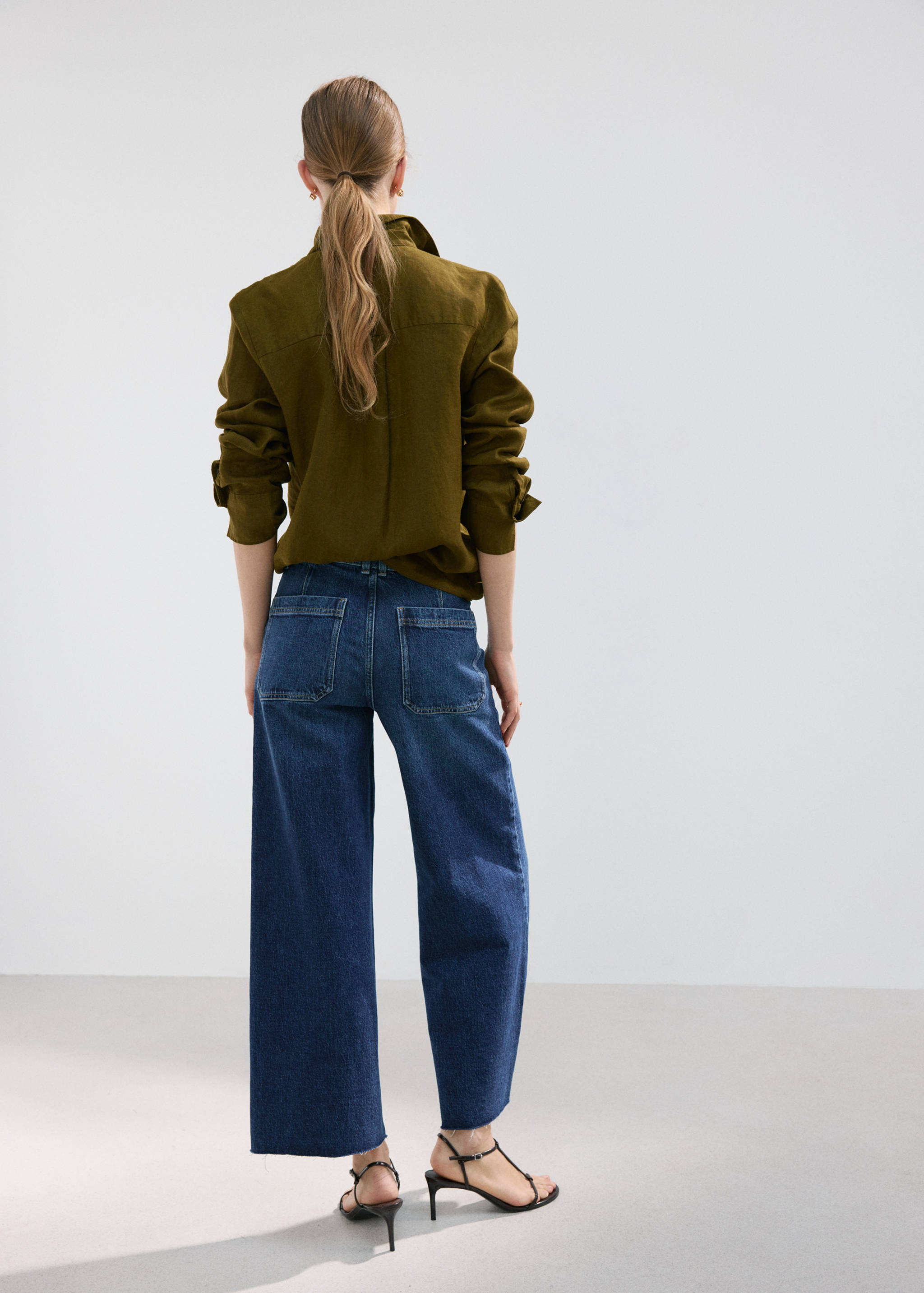 Jean style jupe-culotte Catherin taille haute - Verso de l’article