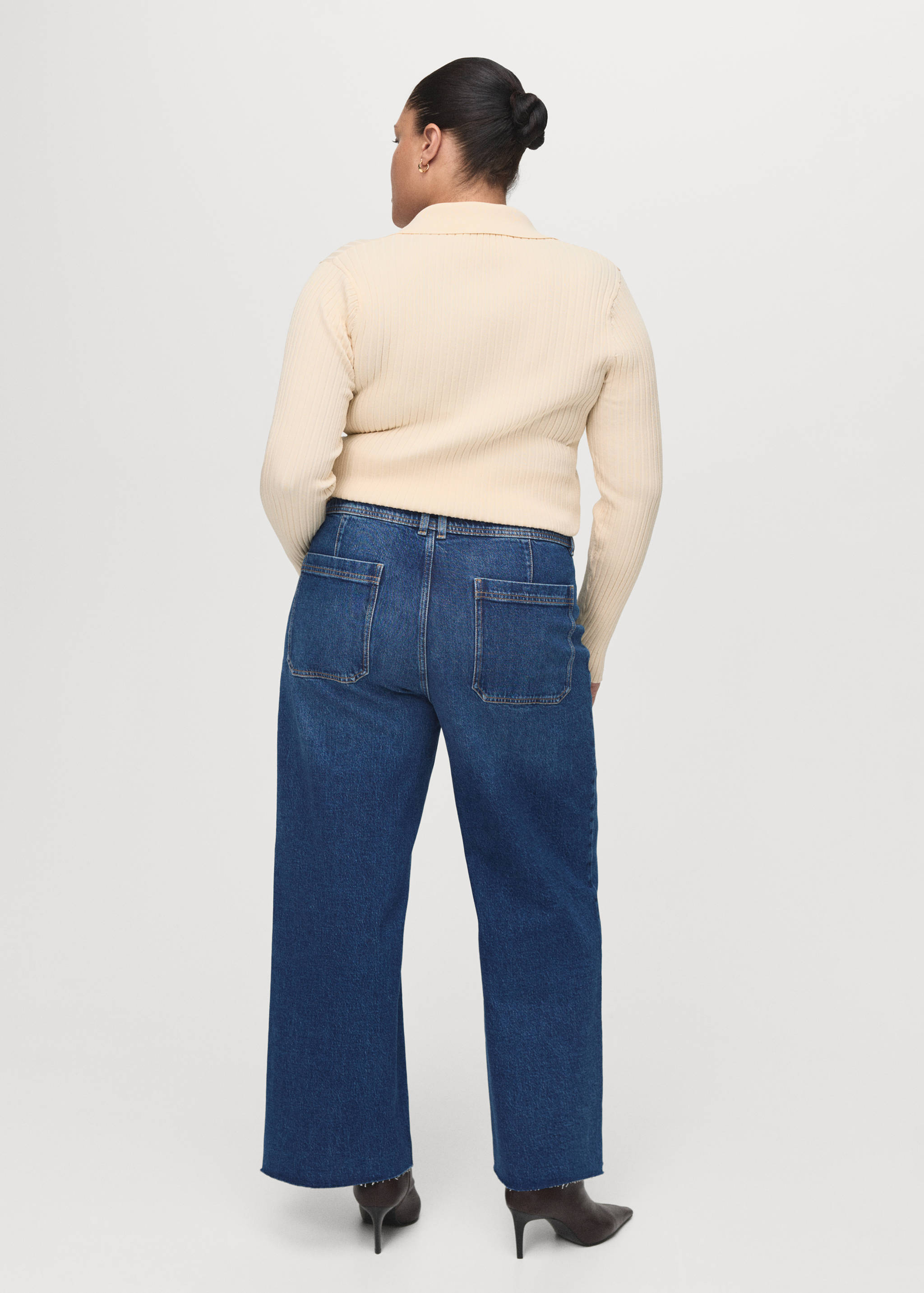 Jean style jupe-culotte Catherin taille haute - Détail de l'article 4