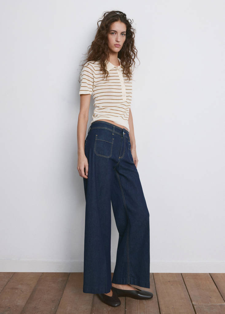 Wide leg jeans with pockets — Open Blue