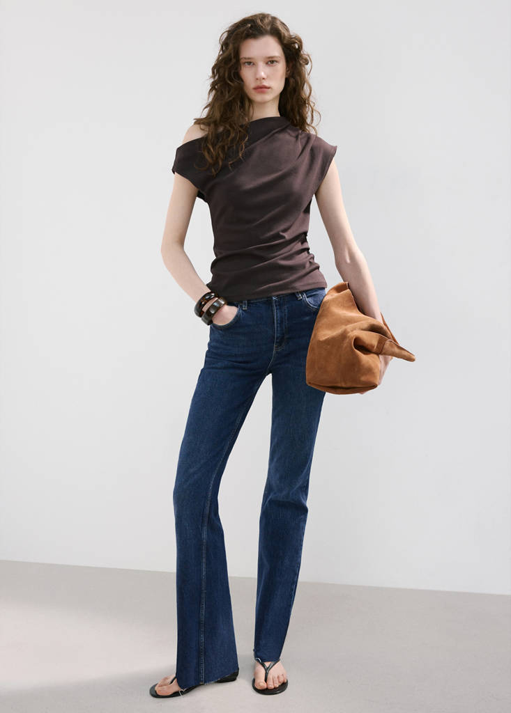 Fiona flared mid-rise jeans — Dark Blue