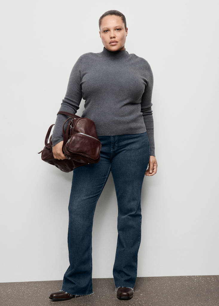 Fiona flared mid-rise jeans — Dark Blue