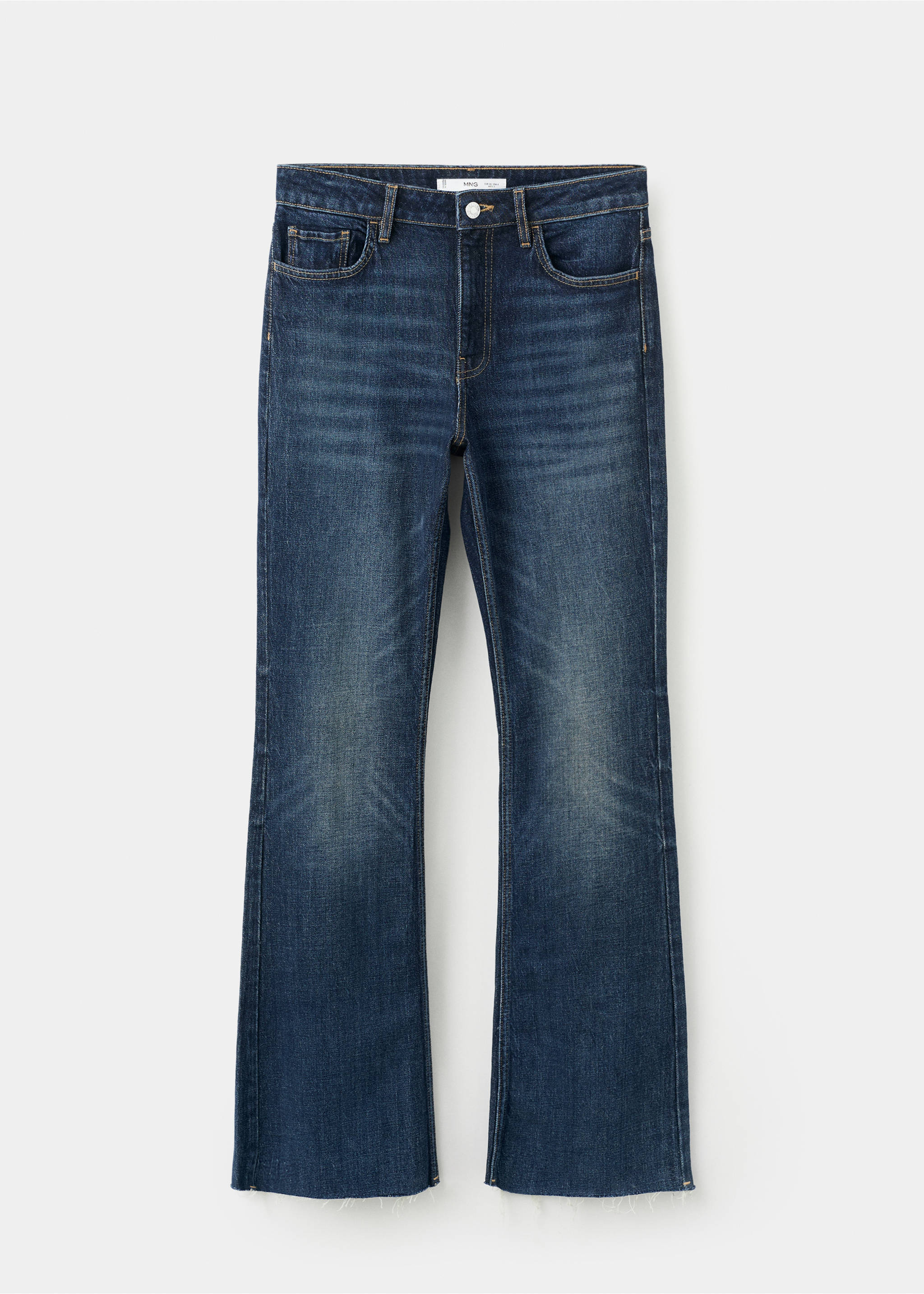 Fiona flared mid-rise jeans - Article without model, Dark Blue. Ref: 27011235-00.