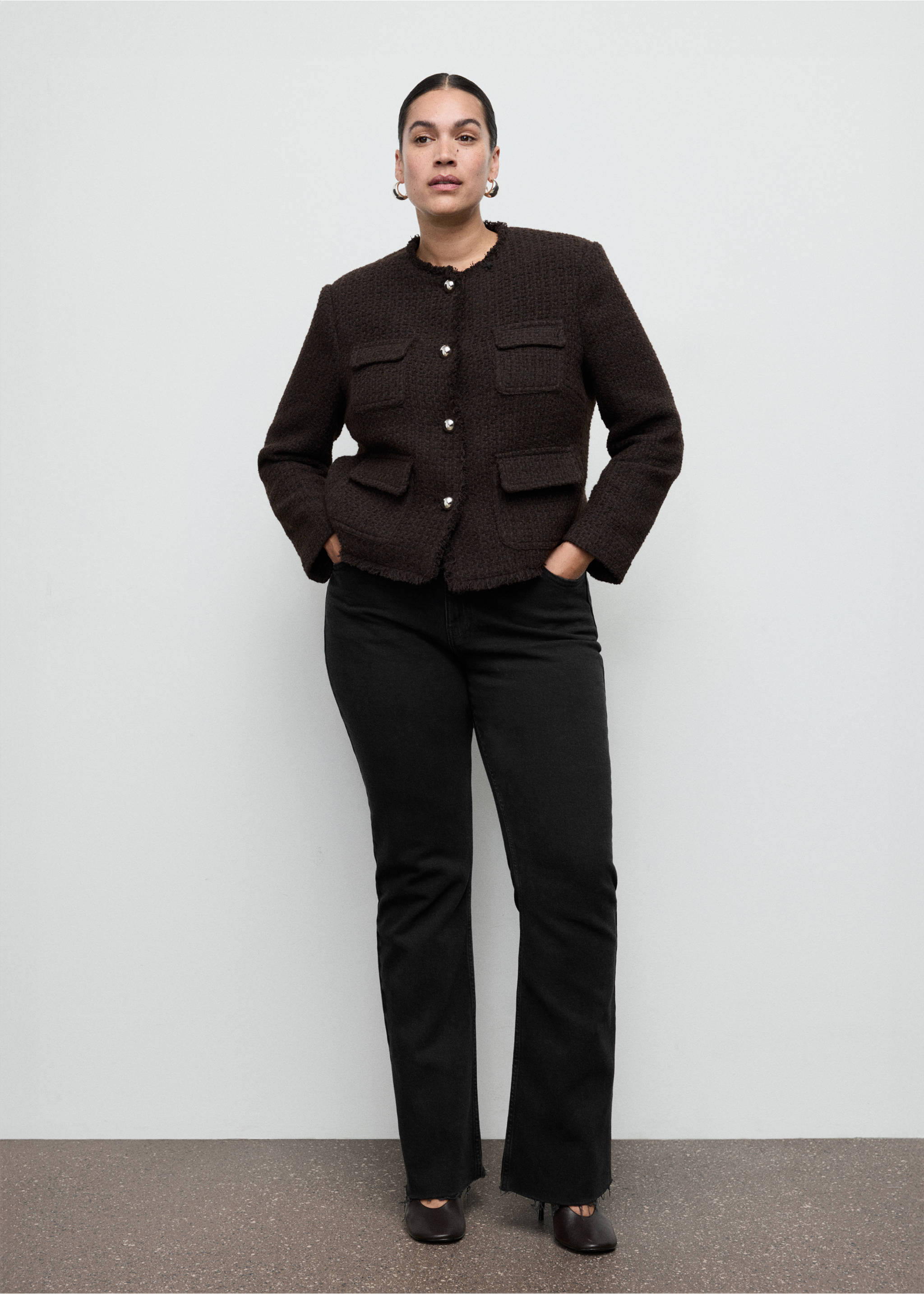 Jean Fiona flare taille normale - Détail de l'article 3, Black denim. Ref: 27011236-00.