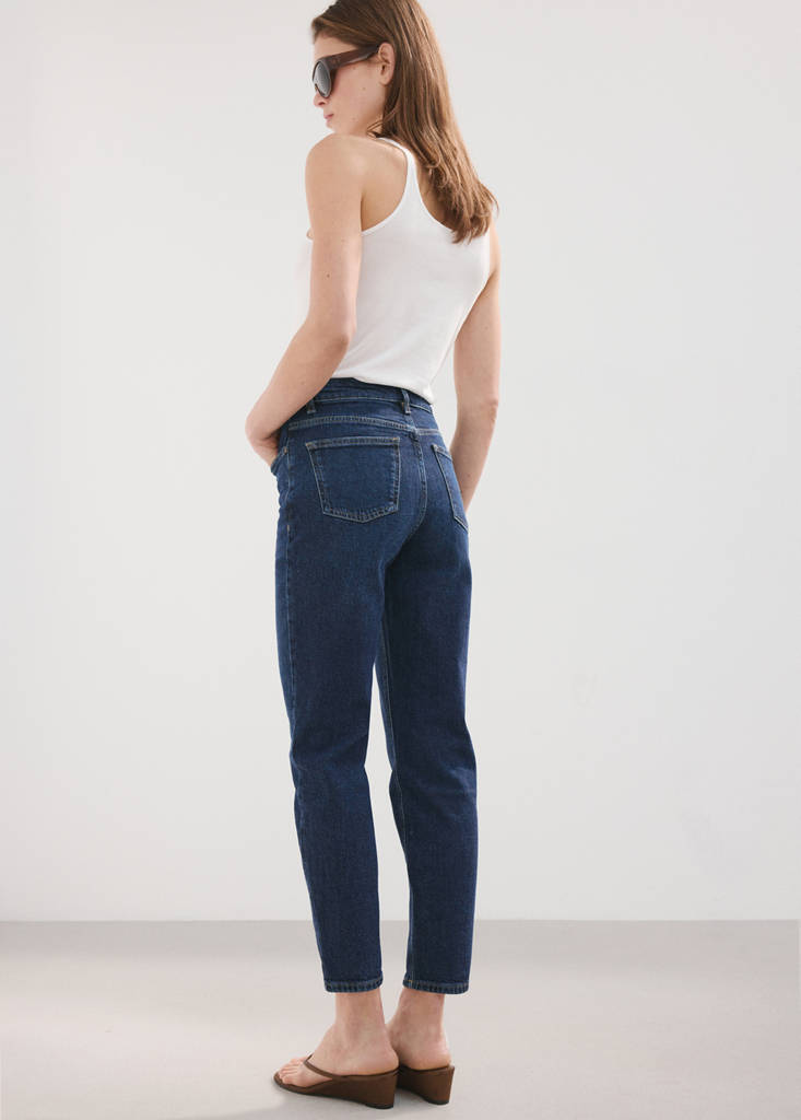 Newmom comfort high-rise jeans — Dark Blue