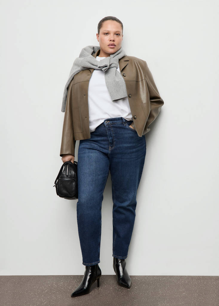 Newmom comfort high-rise jeans — Dark Blue