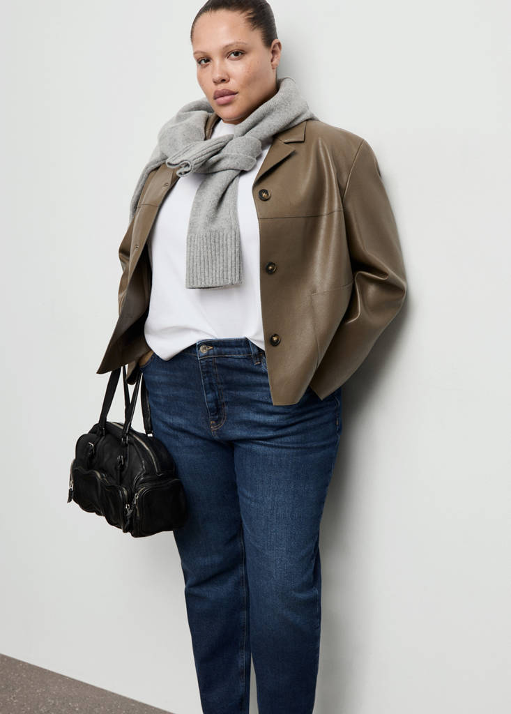 Newmom comfort high-rise jeans — Dark Blue