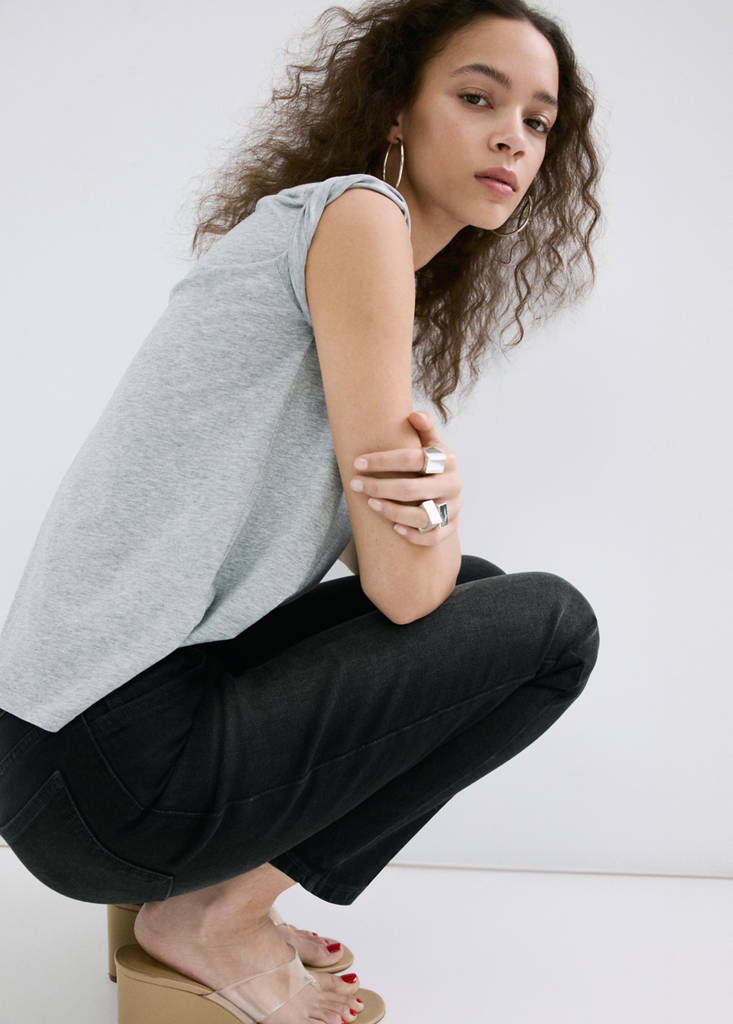 Newmom comfort high-rise jeans — Black denim