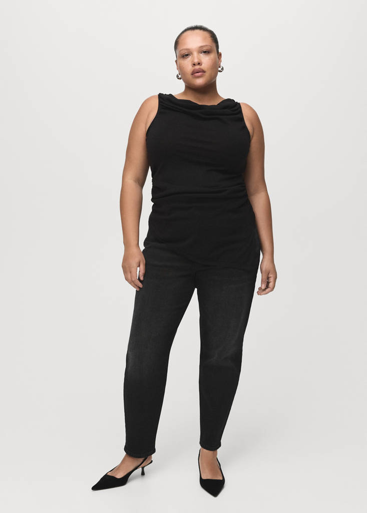 Newmom comfort high-rise jeans — Black denim